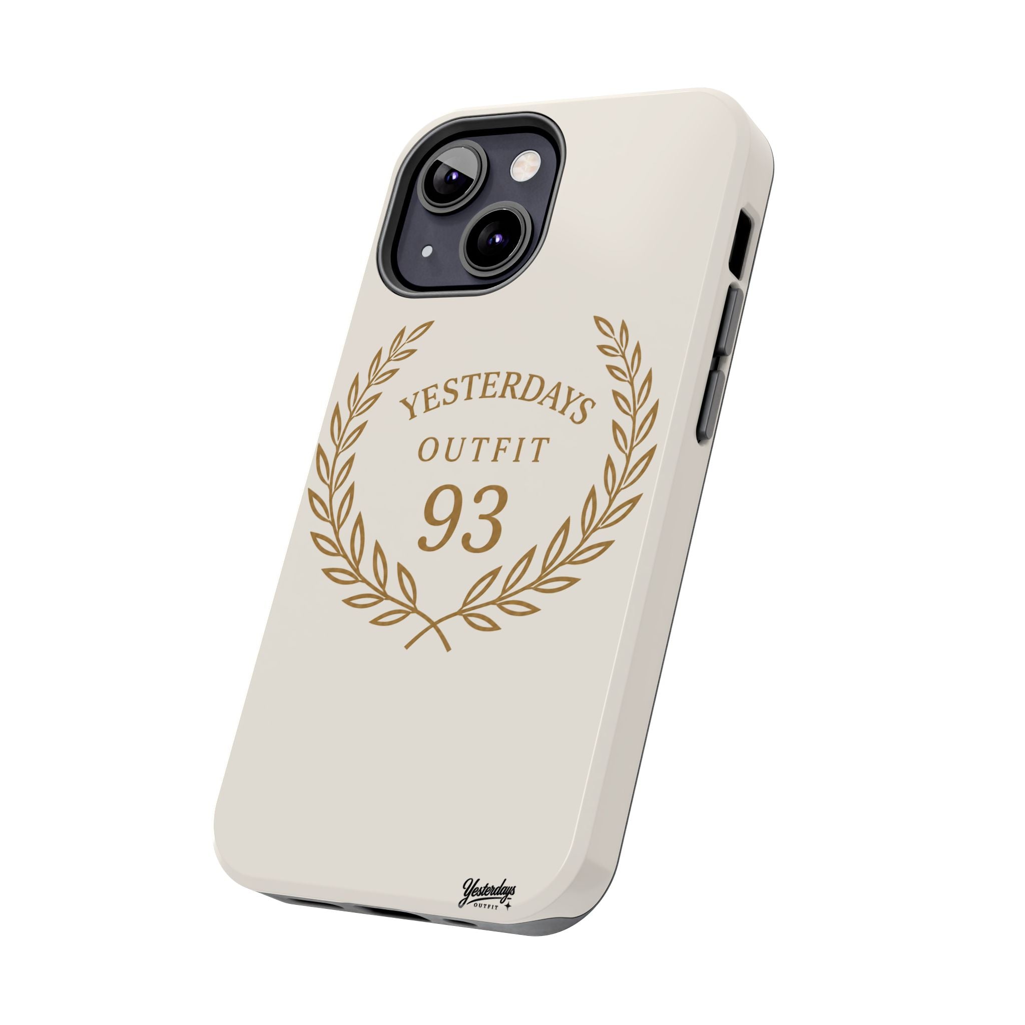 Yesterdays Outfit 93 phone case | laurel wreath vintage number design