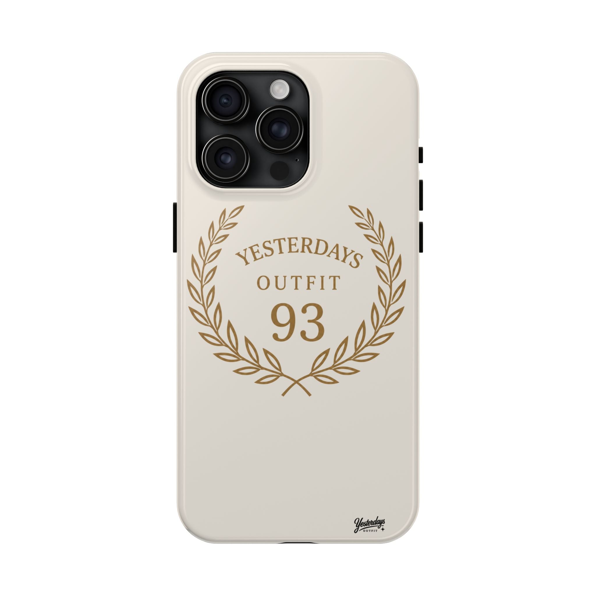 Yesterdays Outfit 93 phone case | laurel wreath vintage number design