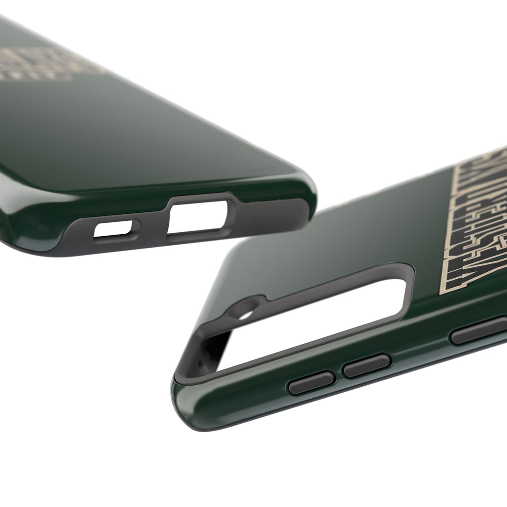 Yesterdays Outfit phone case | Retro collegiate logo, tough protective case