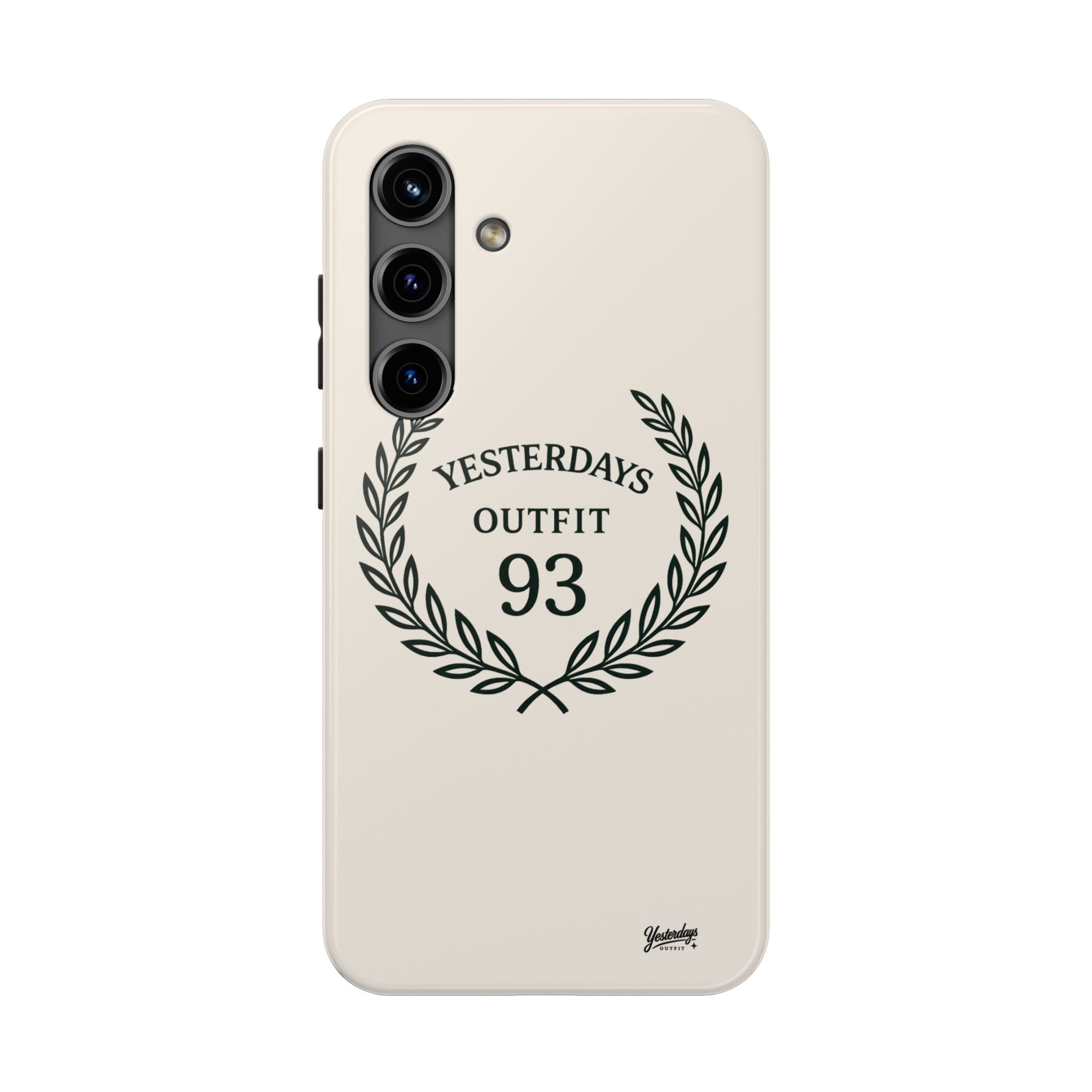 Yesterdays Outfit 93 phone case | laurel wreath graphic