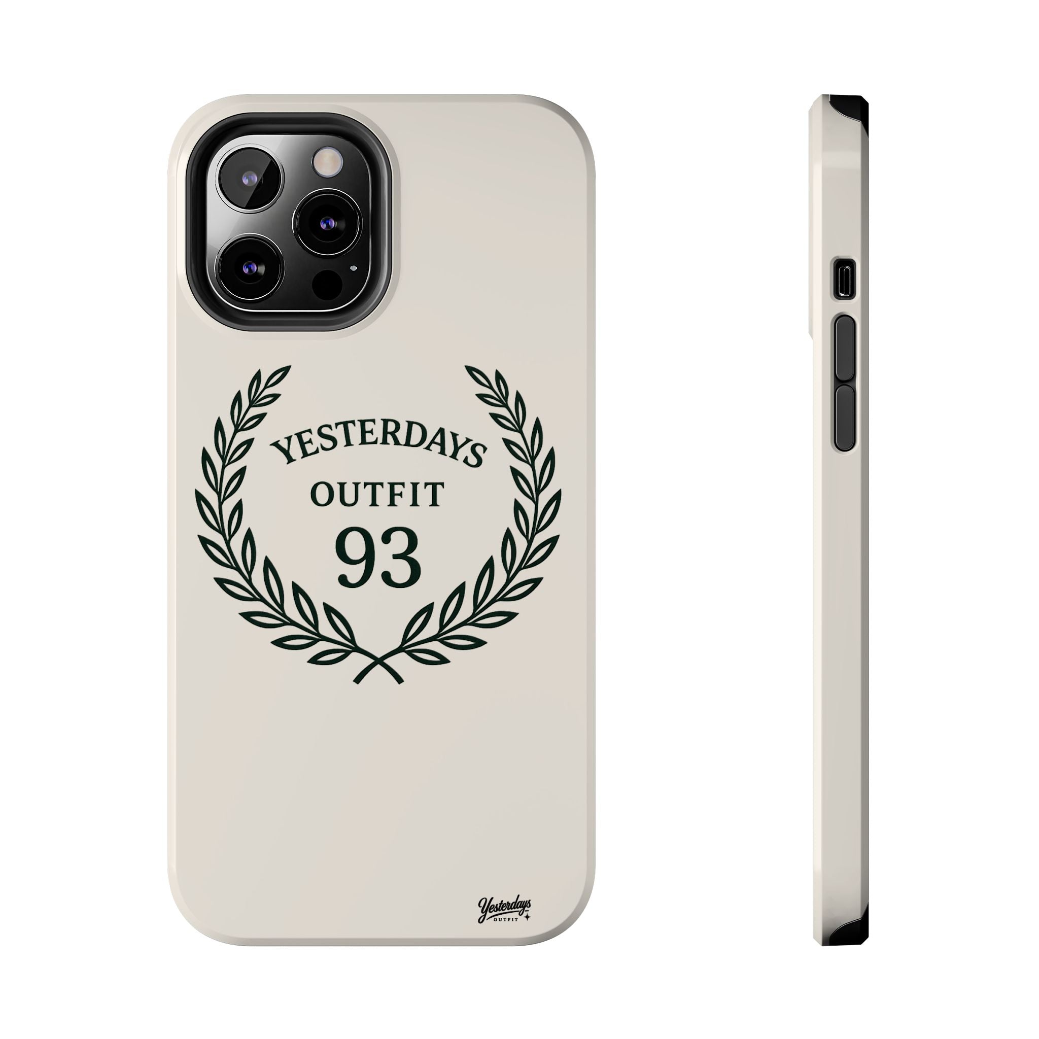 Yesterdays Outfit 93 phone case | laurel wreath graphic