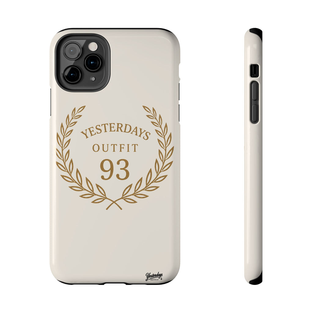 Yesterdays Outfit 93 phone case | laurel wreath vintage number design