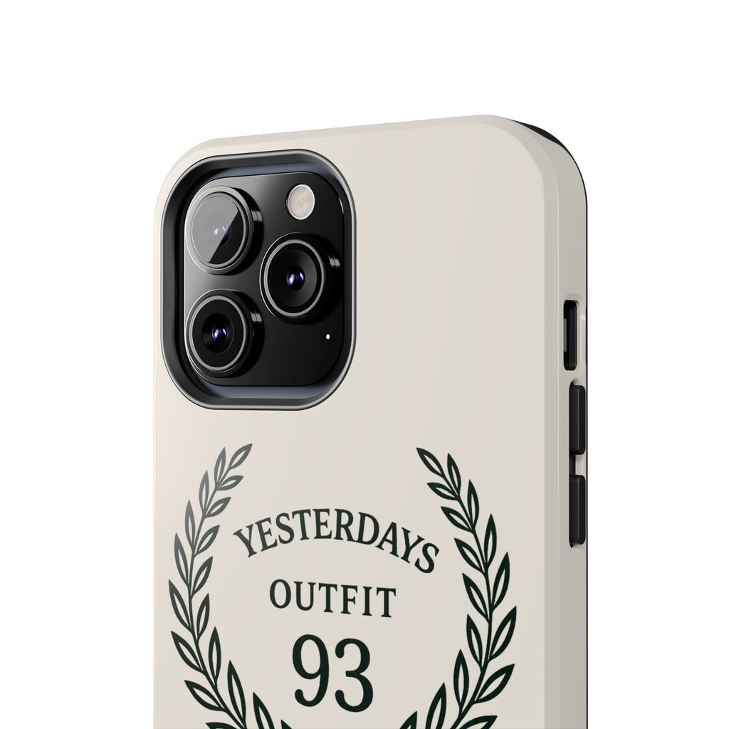 Yesterdays Outfit 93 phone case | laurel wreath graphic