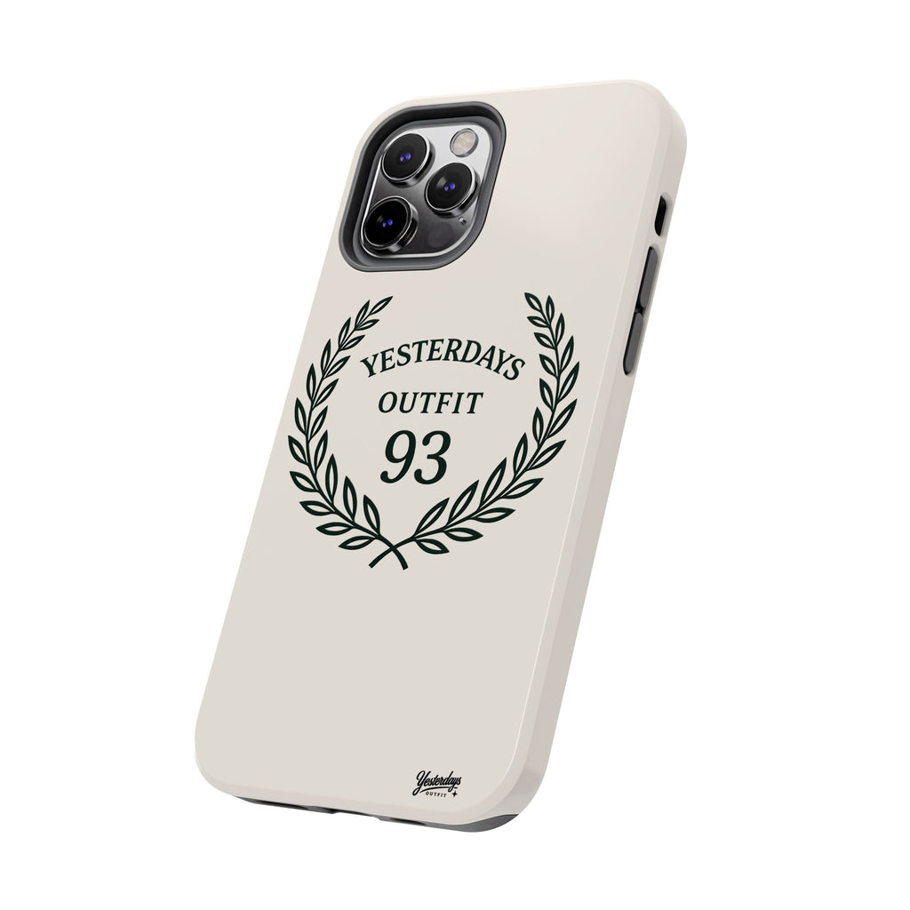 Yesterdays Outfit 93 phone case | laurel wreath graphic