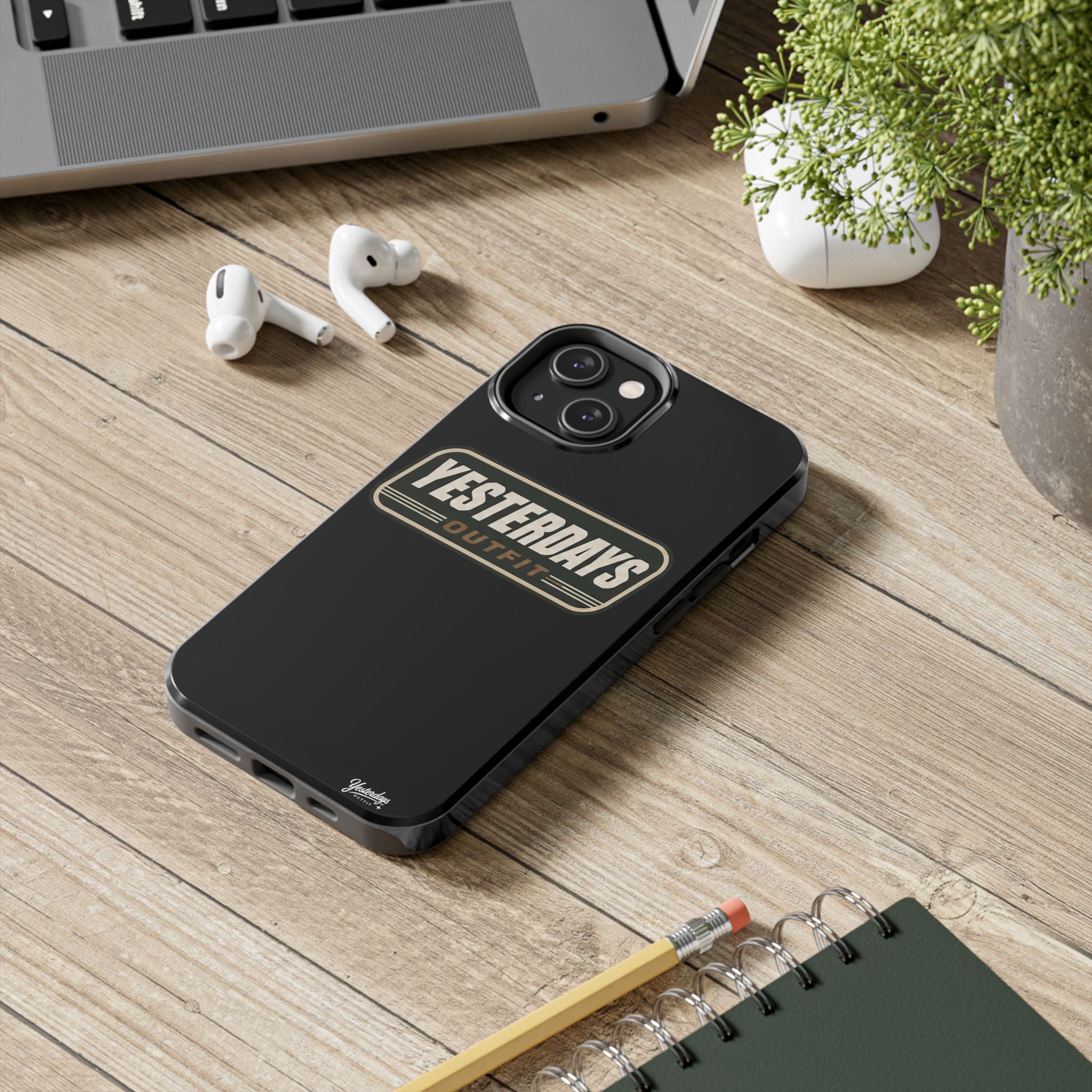 Yesterdays Outfit vintage logo Tough Phone Case | retro badge phone cover
