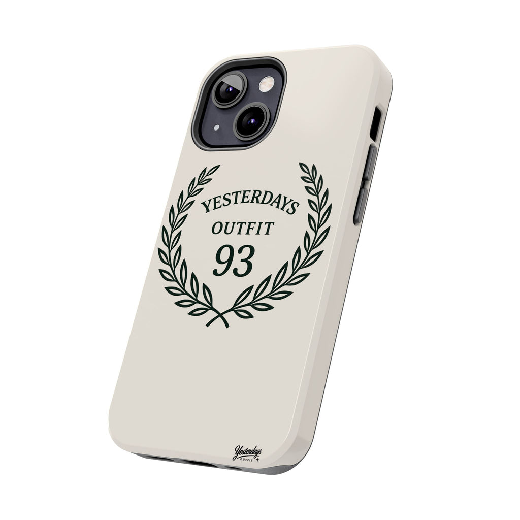Yesterdays Outfit 93 phone case | laurel wreath graphic