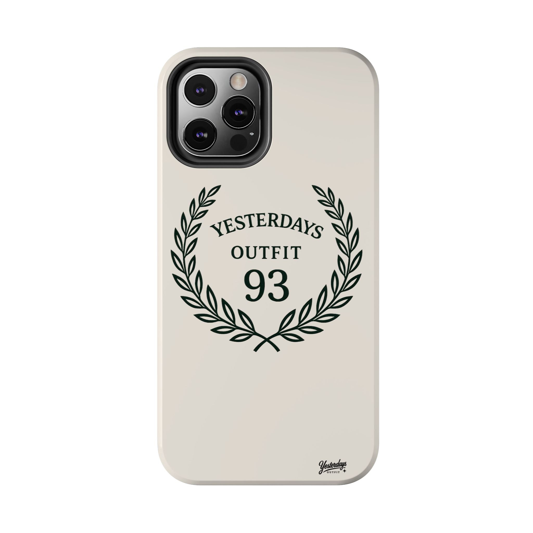 Yesterdays Outfit 93 phone case | laurel wreath graphic