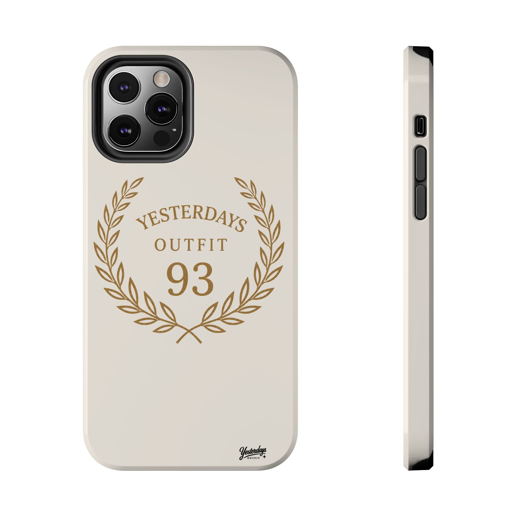 Yesterdays Outfit 93 phone case | laurel wreath vintage number design