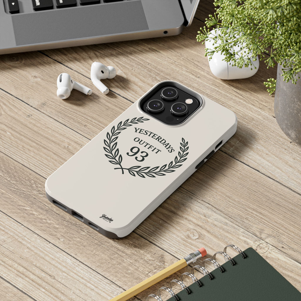 Yesterdays Outfit 93 phone case | laurel wreath graphic