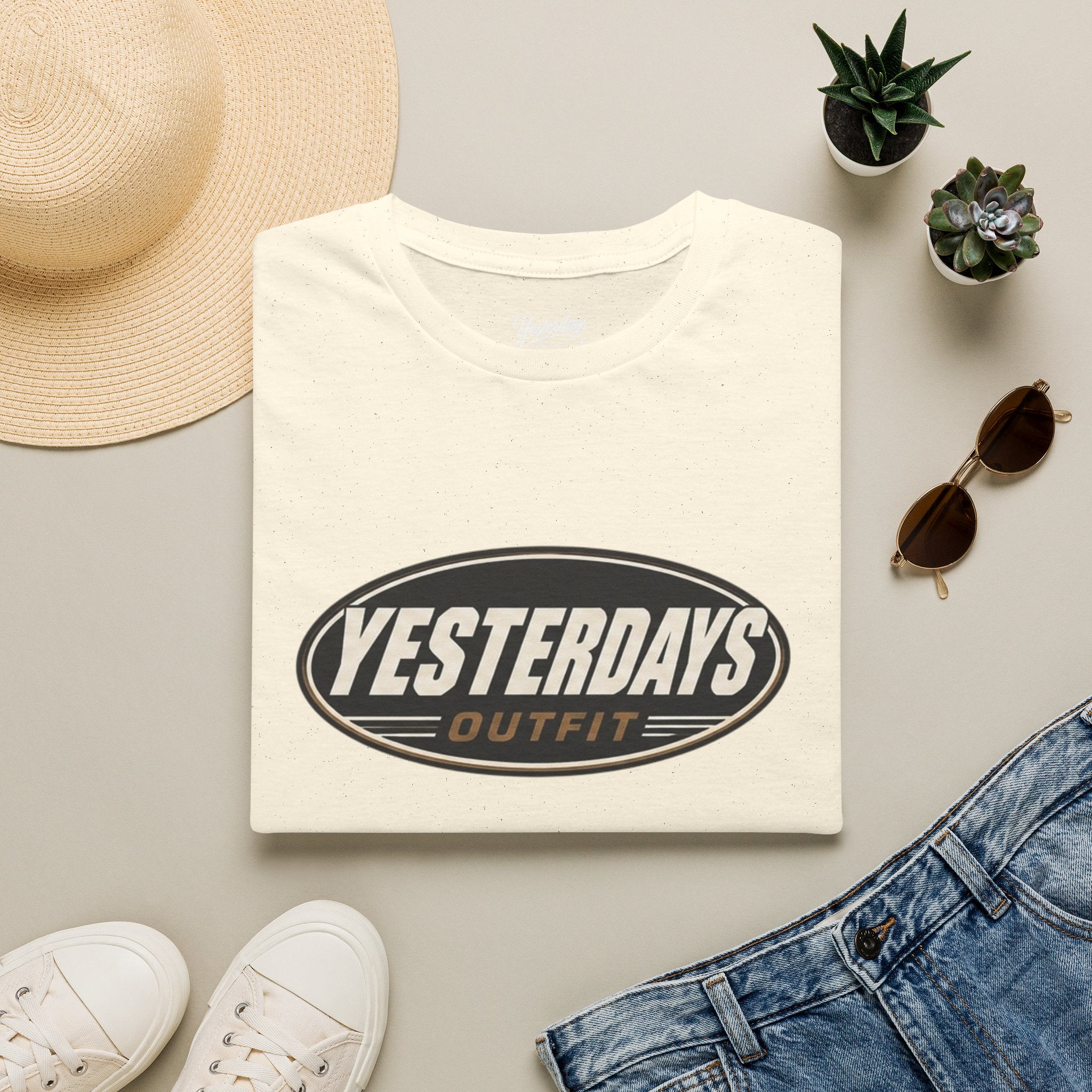 Yesterdays Outfit logo T-Shirt | Vintage oval graphic tee