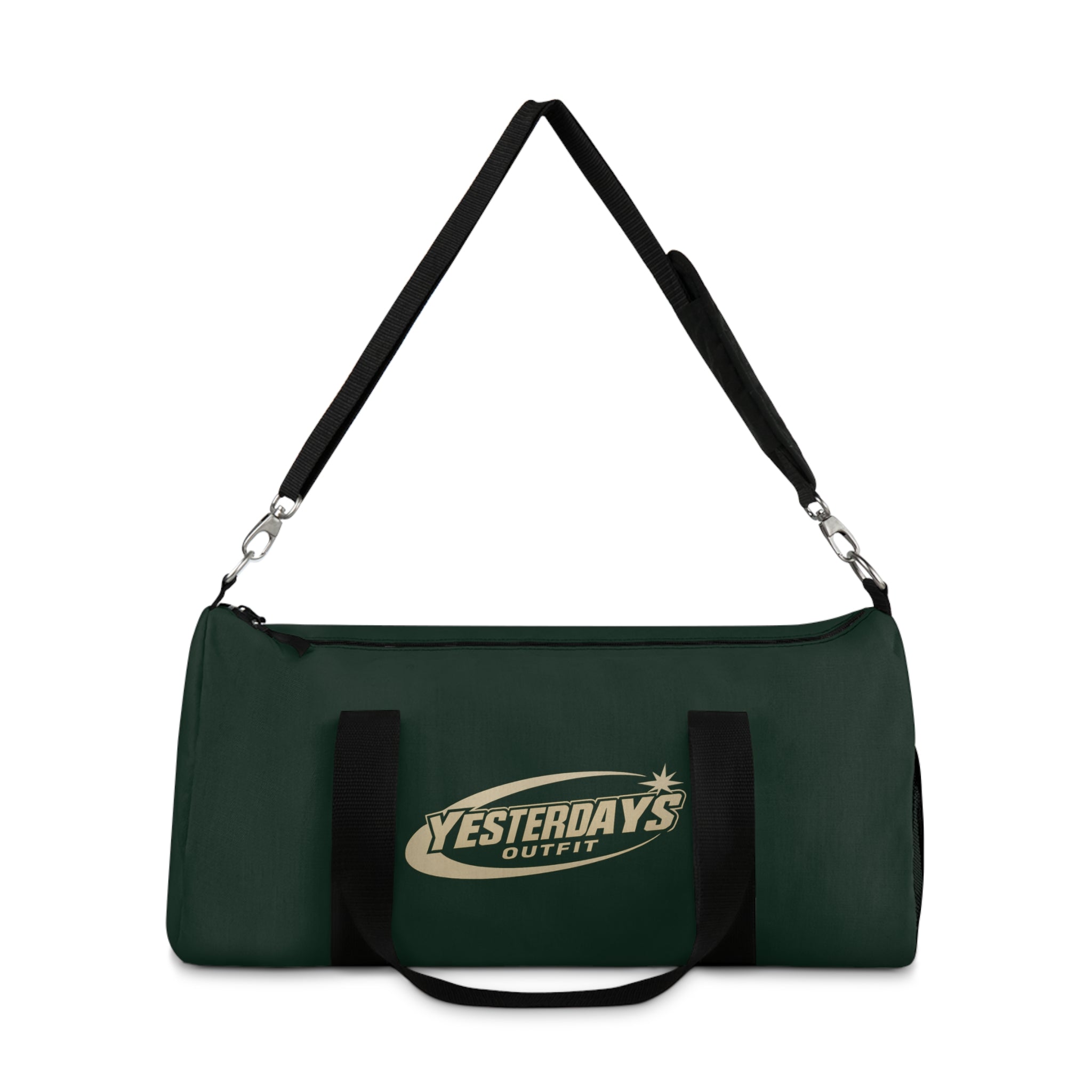 Yesterdays Outfit Logo Duffel Bag | Green Travel Gym Weekender