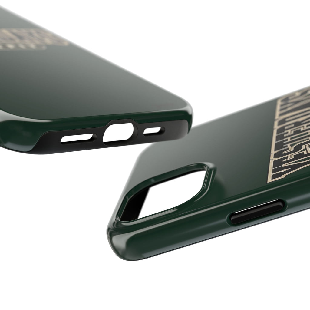 Yesterdays Outfit phone case | Retro collegiate logo, tough protective case