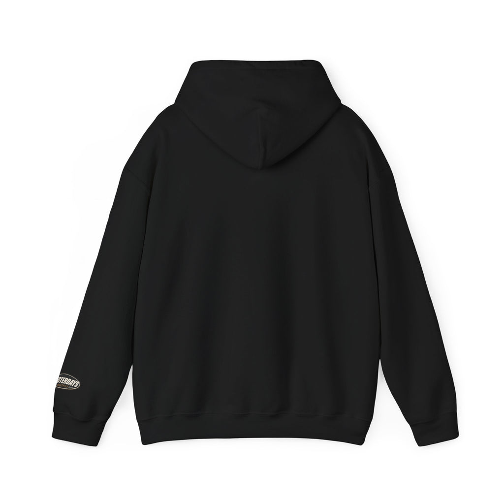 Small Oval Logo Hoodie | Minimal Graphic Front and Sleeve