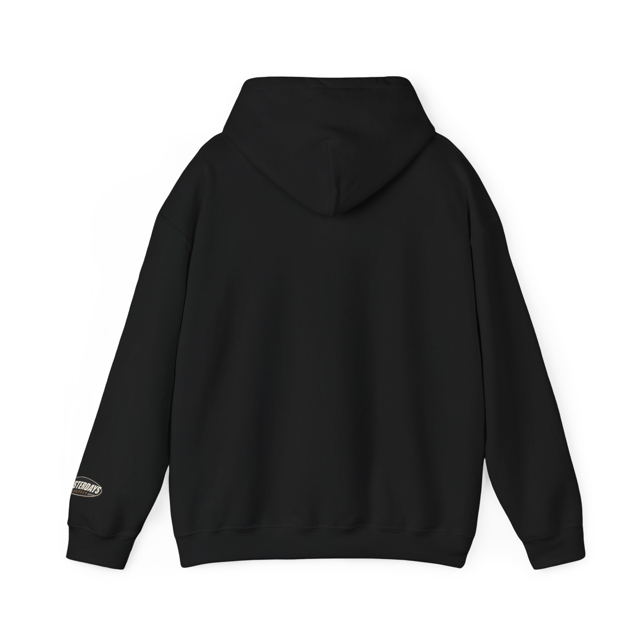 Small Oval Logo Hoodie | Minimal Graphic Front and Sleeve