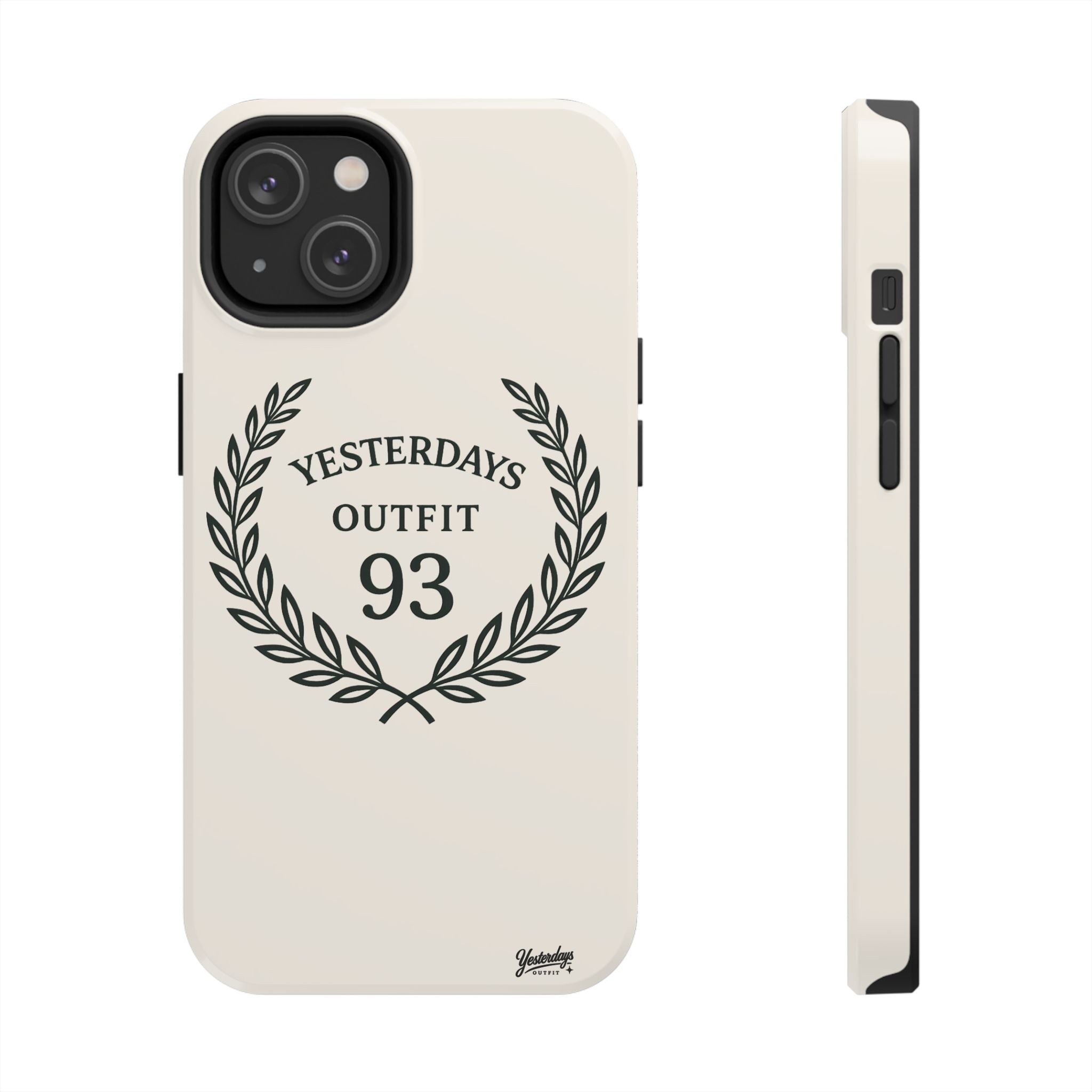 Yesterdays Outfit 93 phone case | laurel wreath graphic