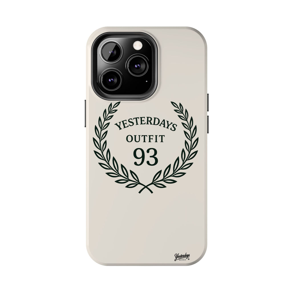 Yesterdays Outfit 93 phone case | laurel wreath graphic