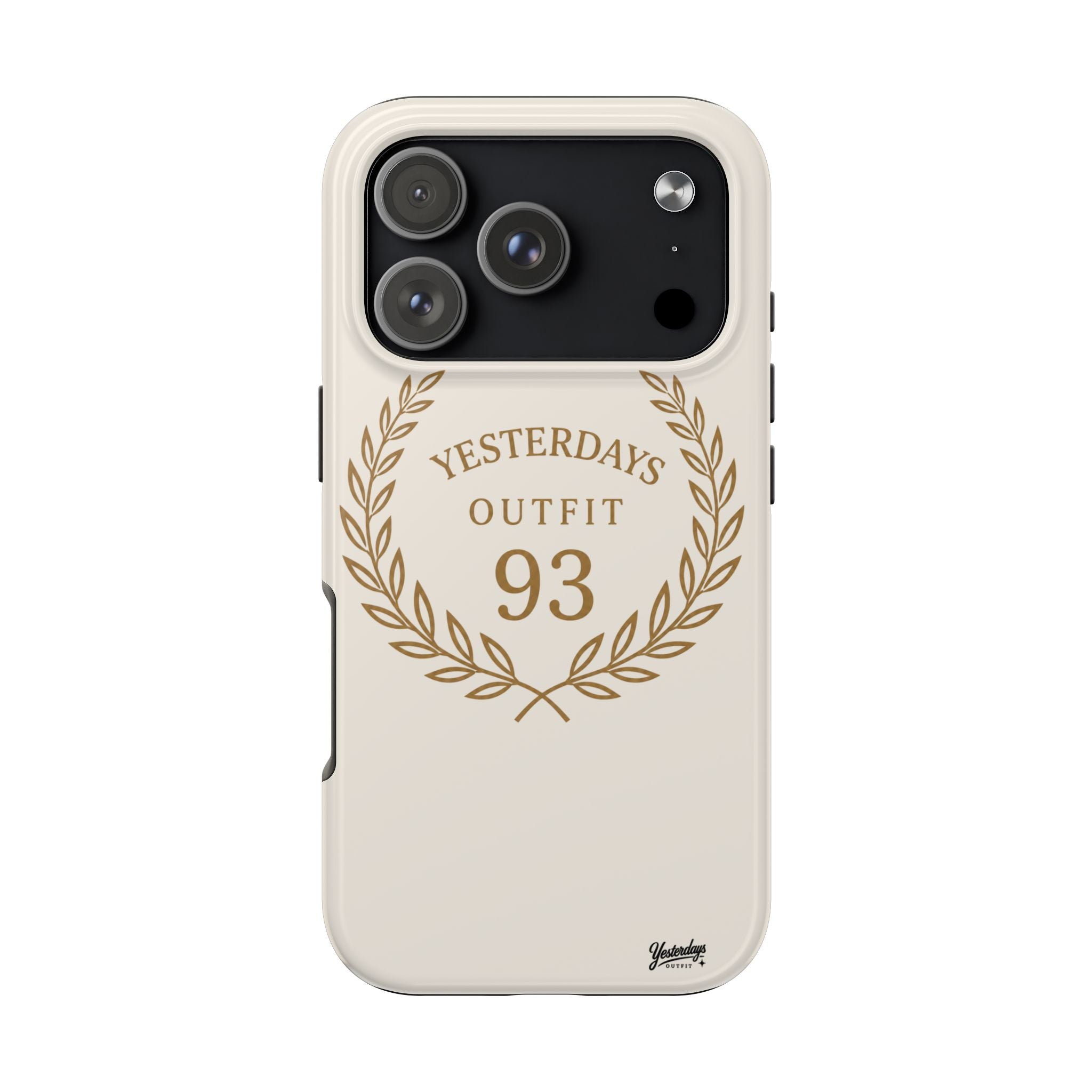 Yesterdays Outfit 93 phone case | laurel wreath vintage number design
