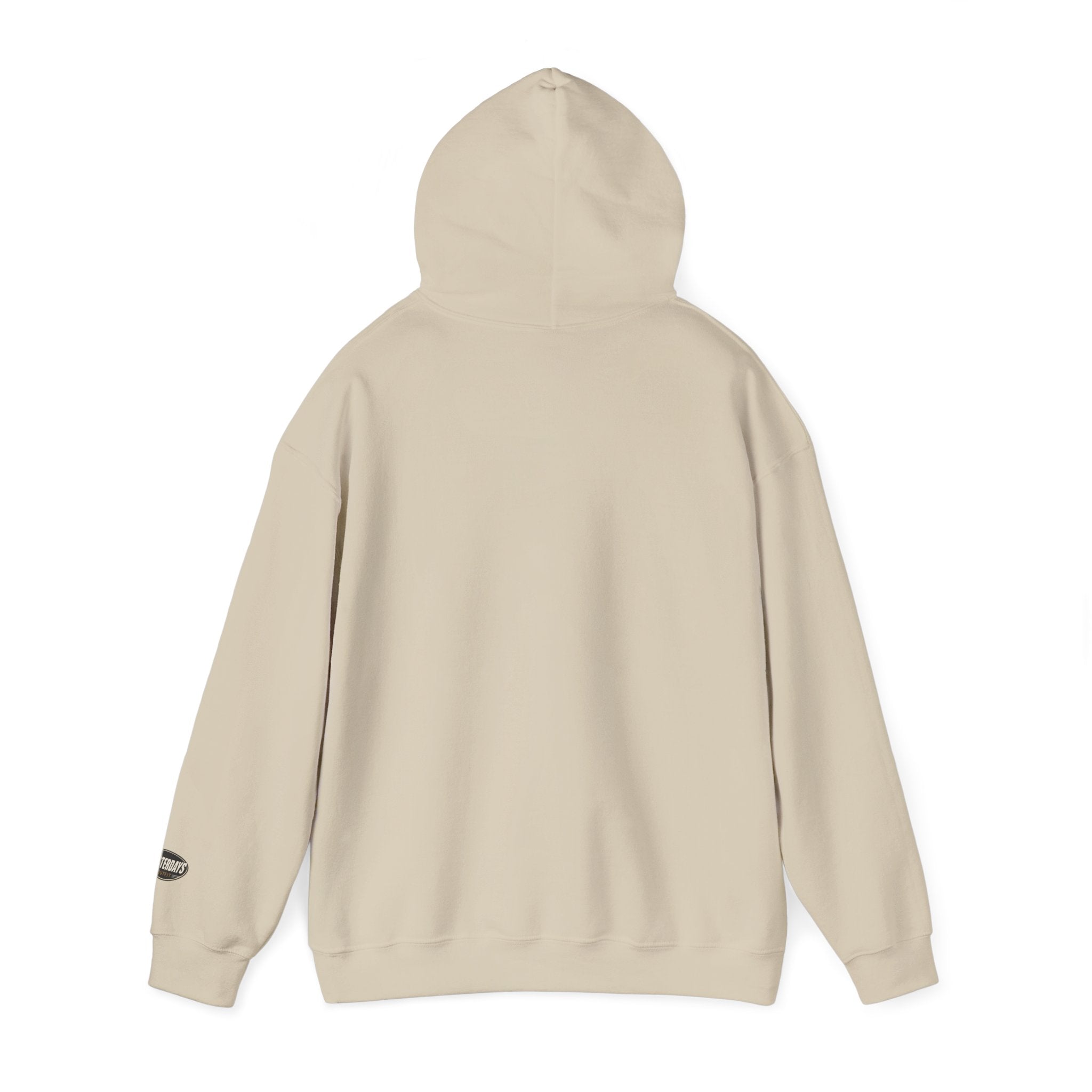 Small Oval Logo Hoodie | Minimal Graphic Front and Sleeve