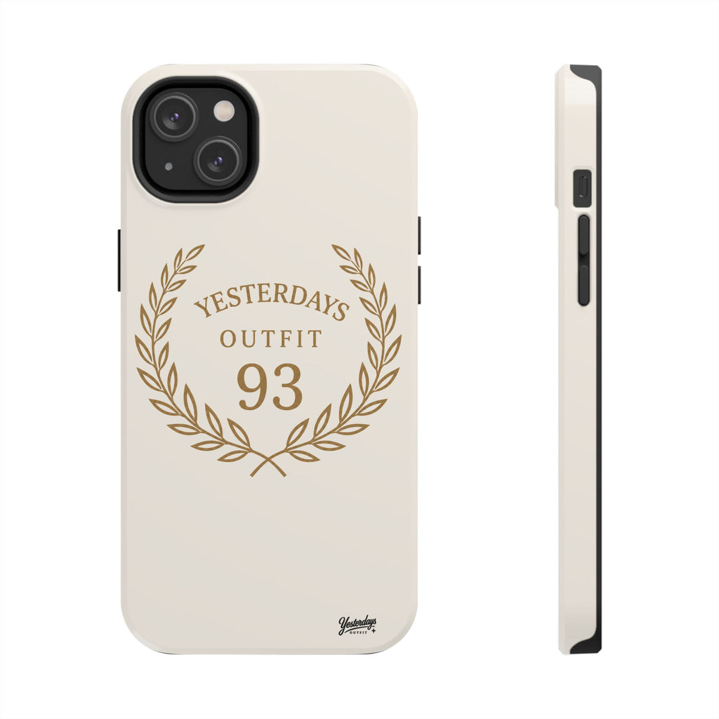 Yesterdays Outfit 93 phone case | laurel wreath vintage number design