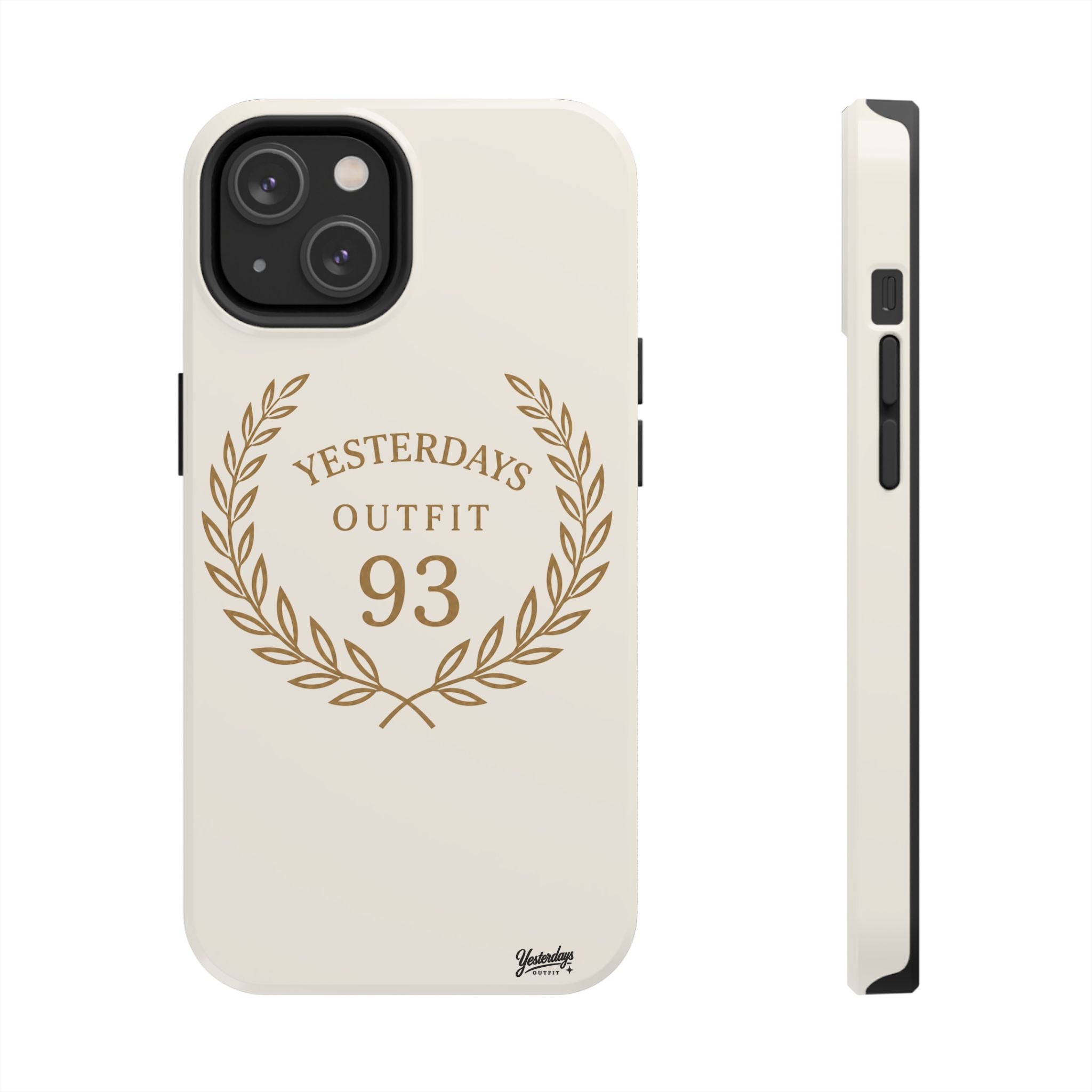 Yesterdays Outfit 93 phone case | laurel wreath vintage number design