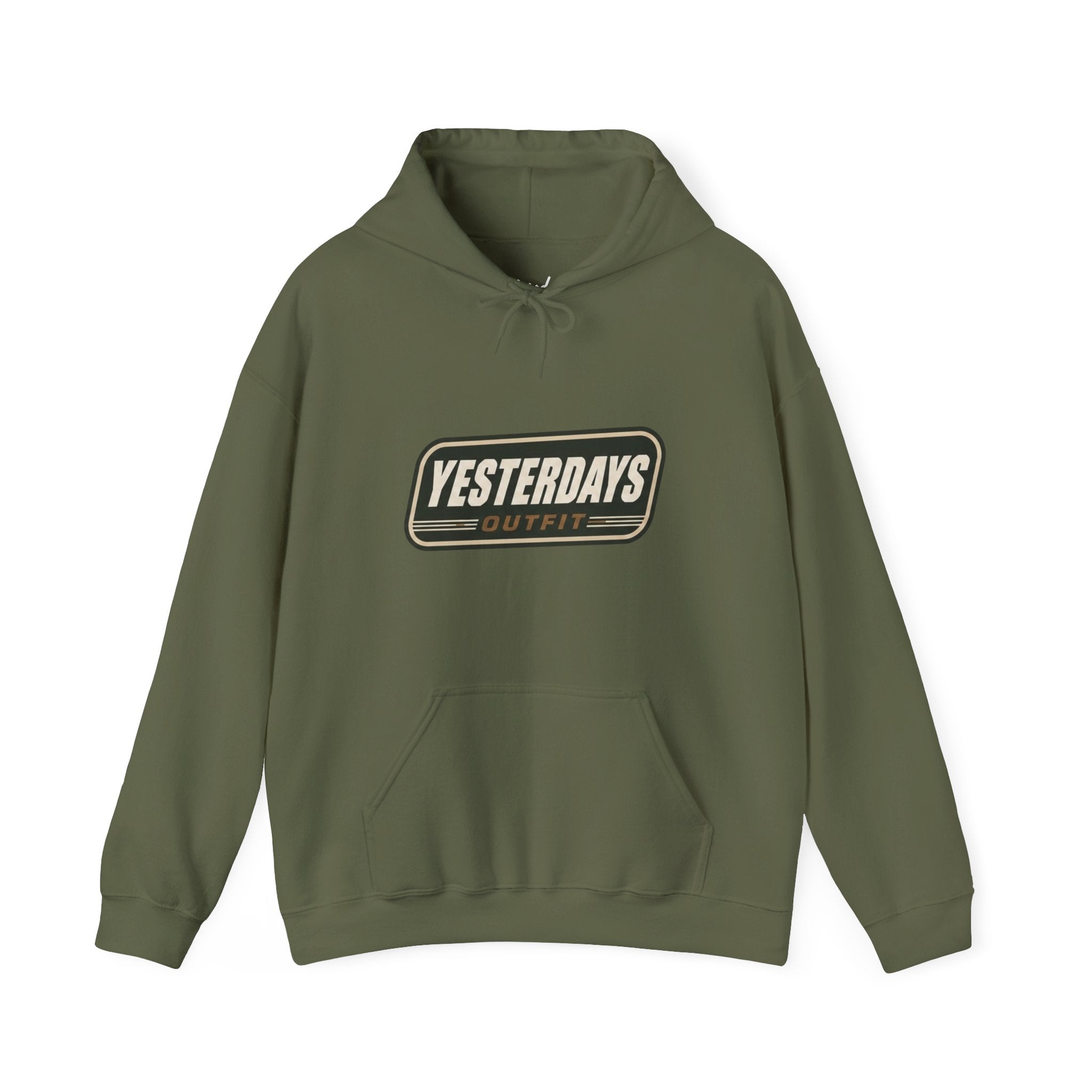 Yesterdays Outfit logo Hoodie | Vintage Patch Graphic Sweatshirt