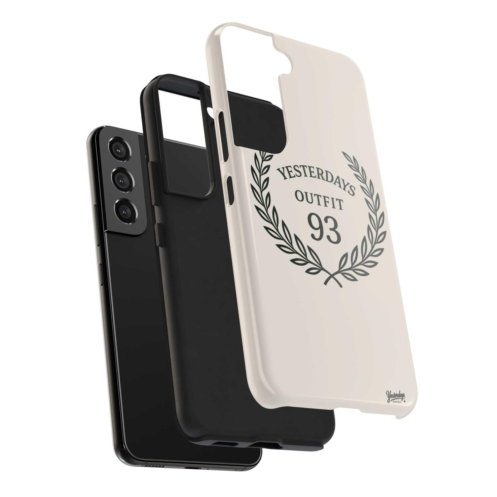 Yesterdays Outfit 93 phone case | laurel wreath graphic