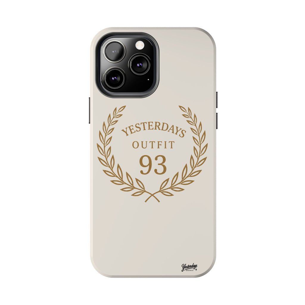Yesterdays Outfit 93 phone case | laurel wreath vintage number design
