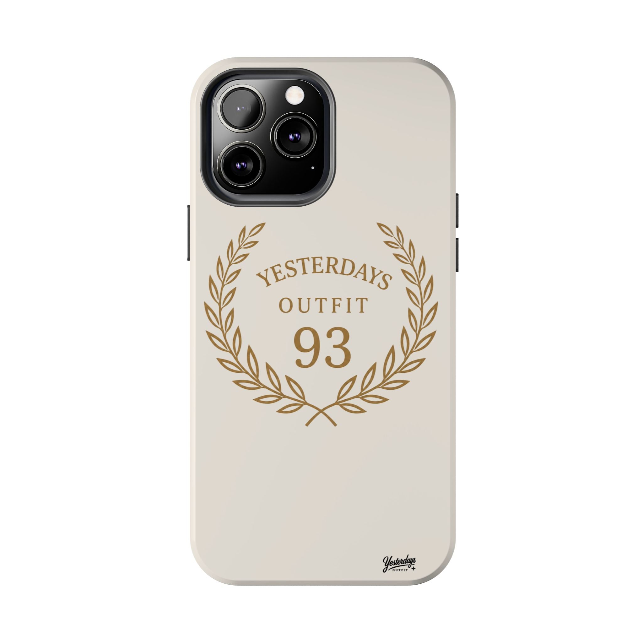 Yesterdays Outfit 93 phone case | laurel wreath vintage number design