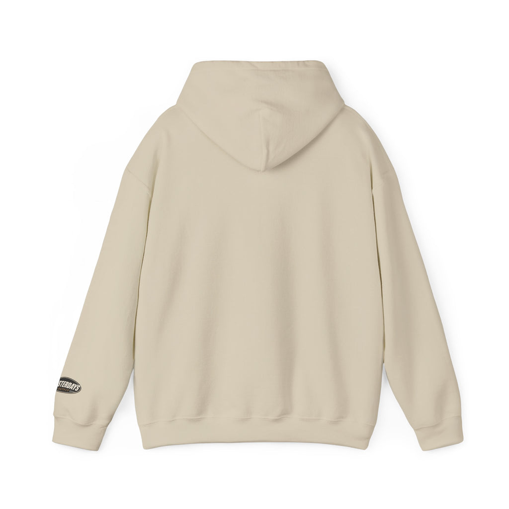 Small Oval Logo Hoodie | Minimal Graphic Front and Sleeve
