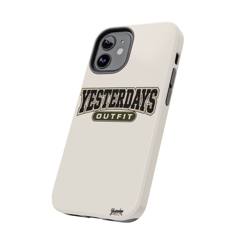 Yesterdays Outfit Phone Case | Retro Collegiate Logo, Tough Phone Case
