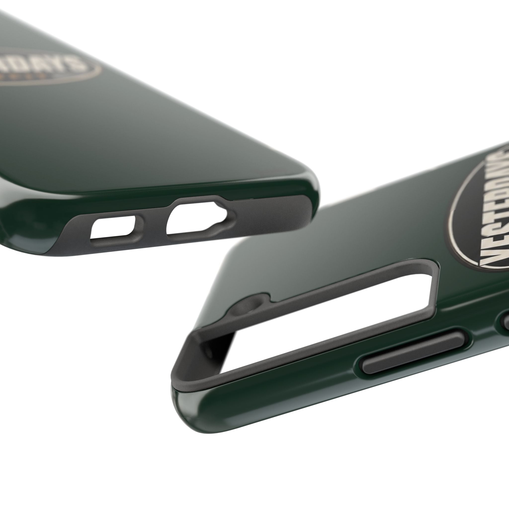 Yesterdays Outfit Logo Tough Phone Case | Retro Oval Badge, Dark Green