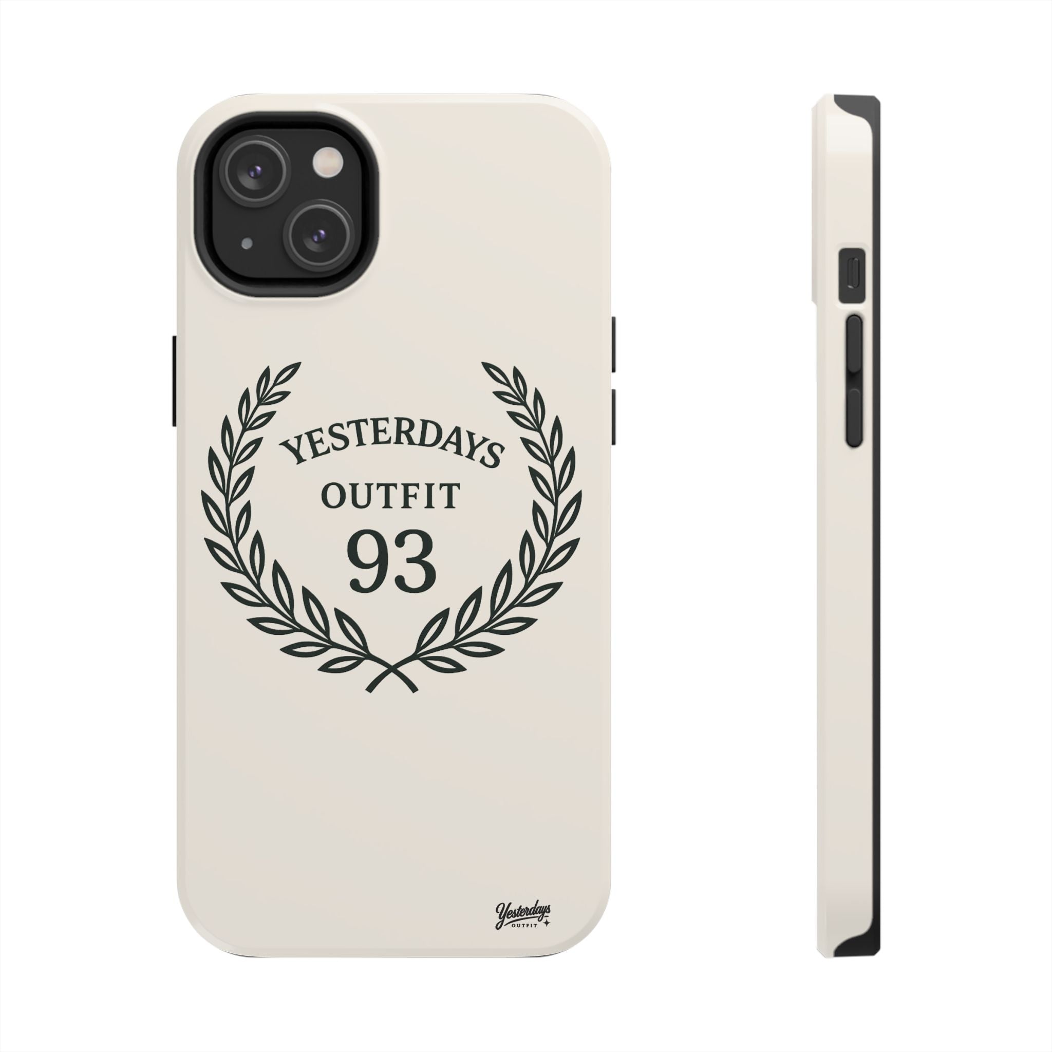 Yesterdays Outfit 93 phone case | laurel wreath graphic