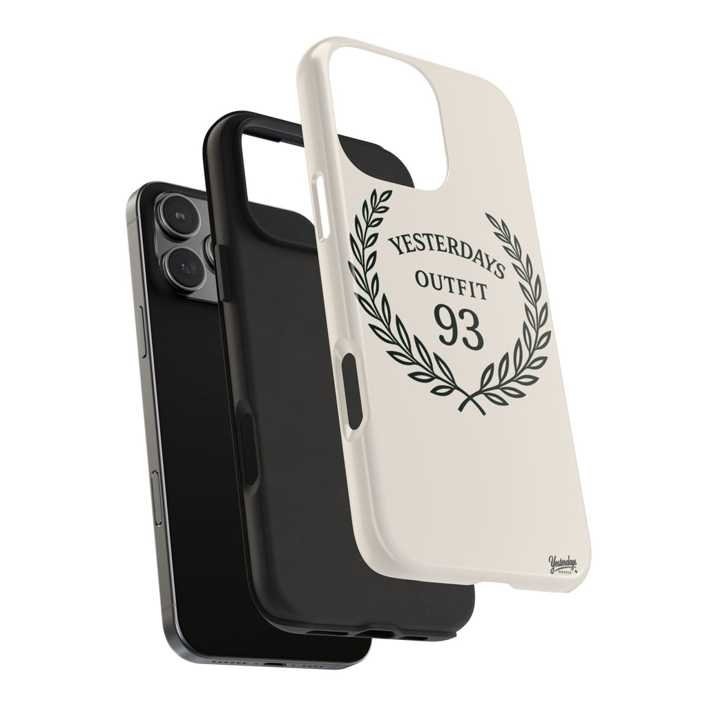 Yesterdays Outfit 93 phone case | laurel wreath graphic