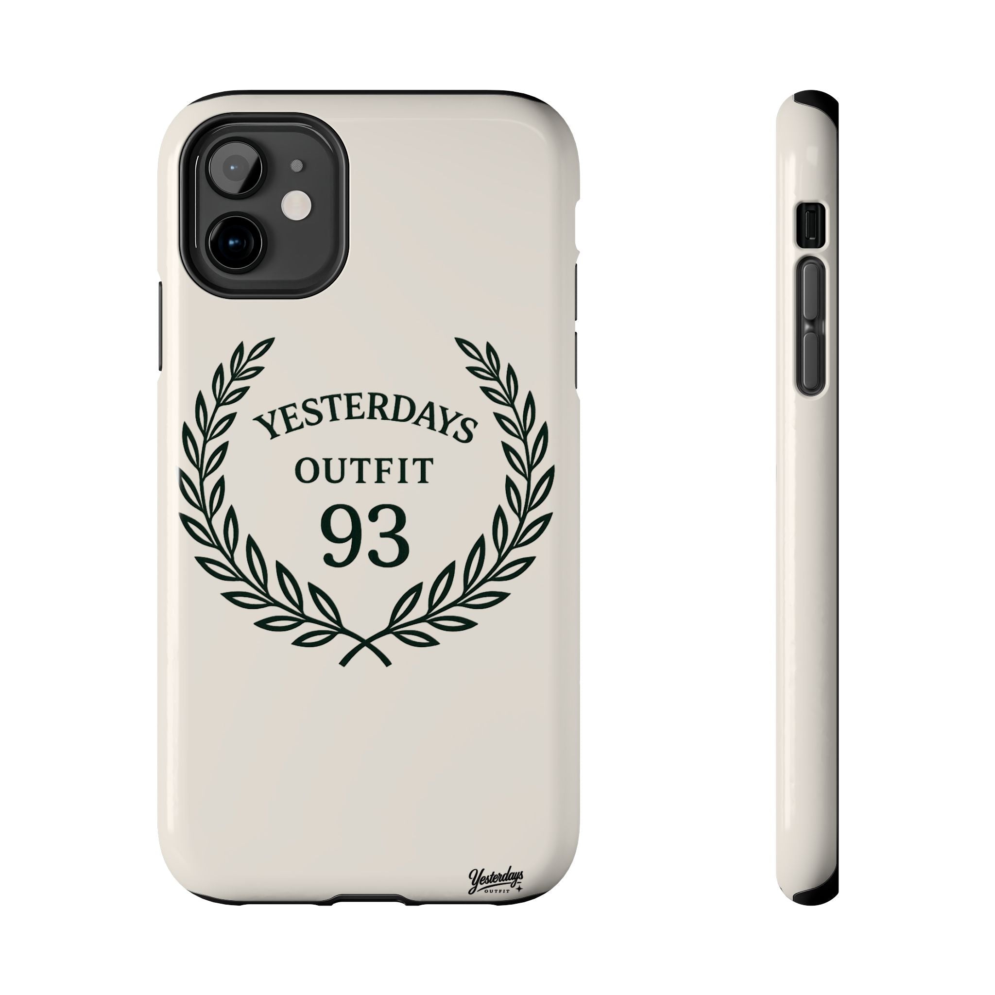 Yesterdays Outfit 93 phone case | laurel wreath graphic