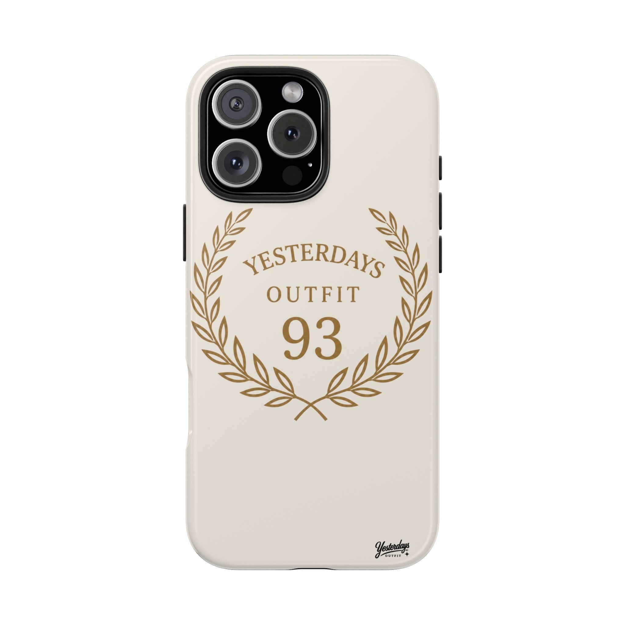 Yesterdays Outfit 93 phone case | laurel wreath vintage number design