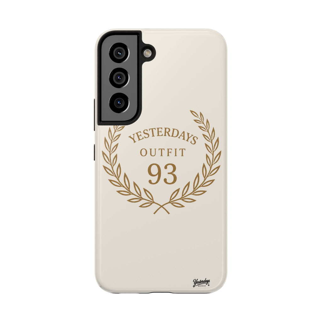 Yesterdays Outfit 93 phone case | laurel wreath vintage number design
