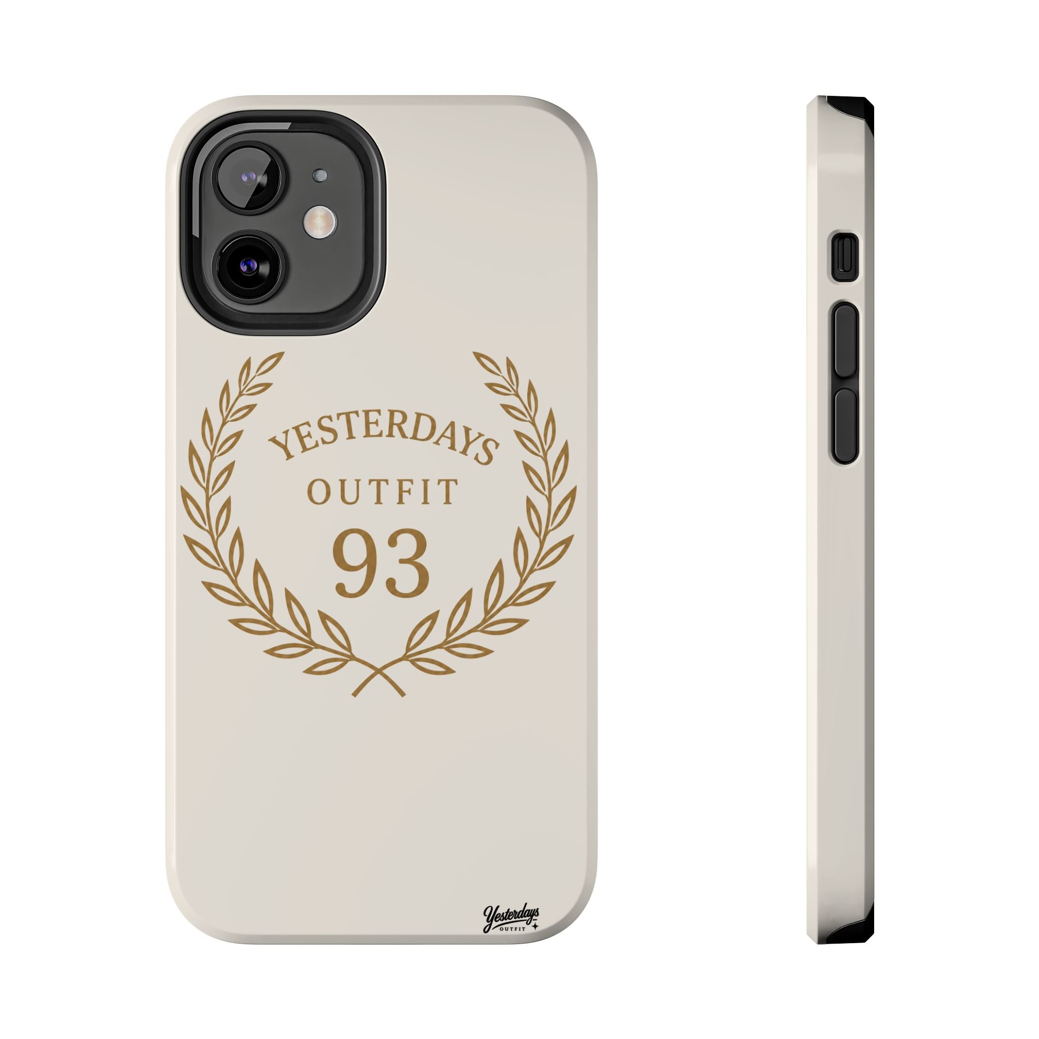 Yesterdays Outfit 93 phone case | laurel wreath vintage number design