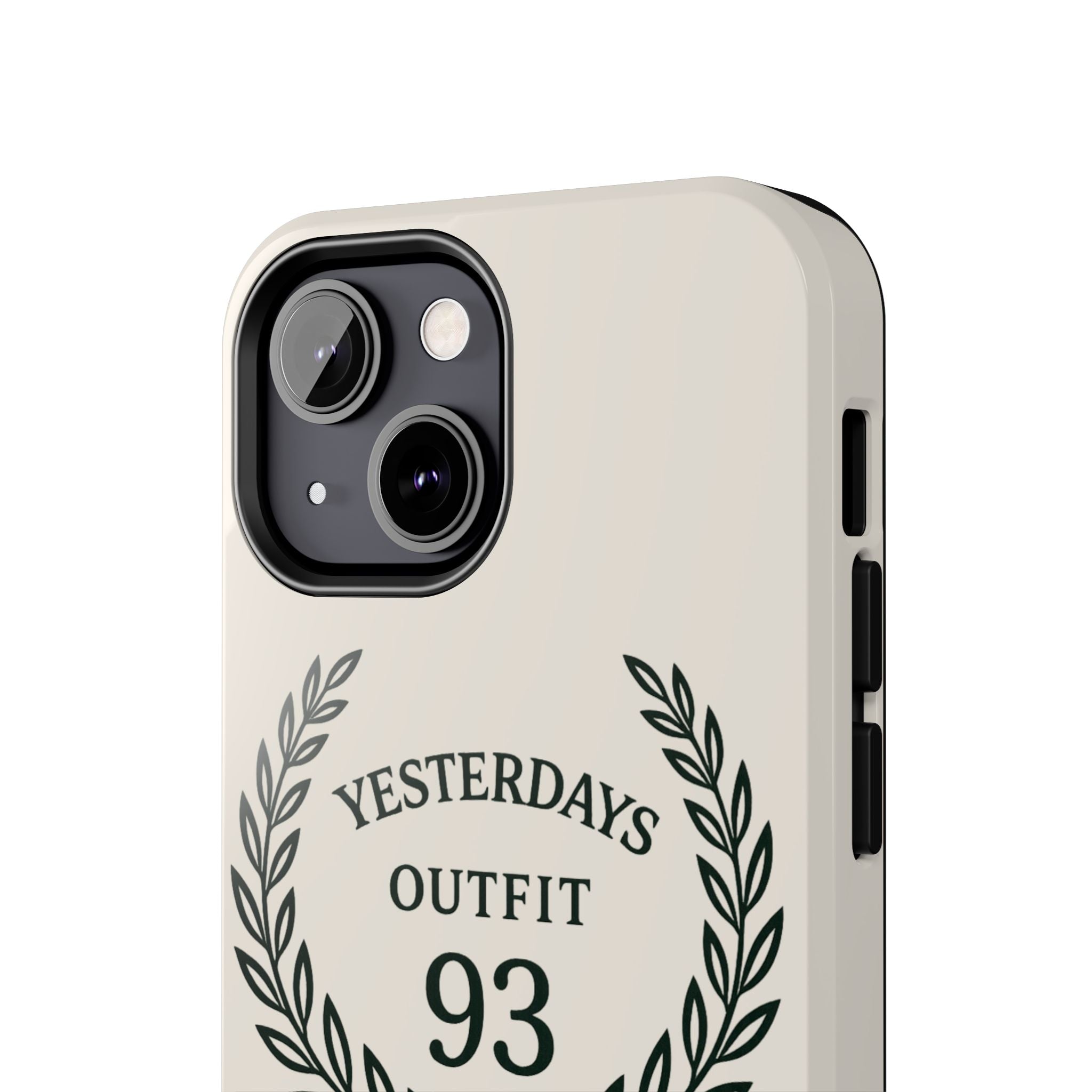 Yesterdays Outfit 93 phone case | laurel wreath graphic