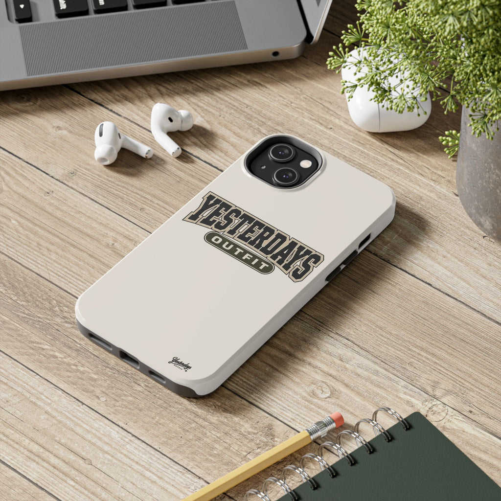 Yesterdays Outfit Phone Case | Retro Collegiate Logo, Tough Phone Case