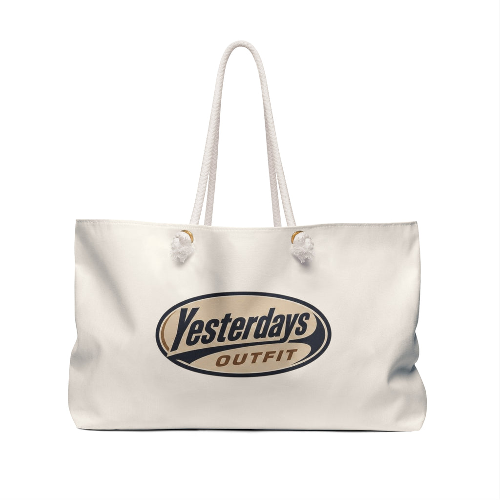 Yesterdays Outfit Logo Weekender Bag | Canvas Tote, Travel Carryall