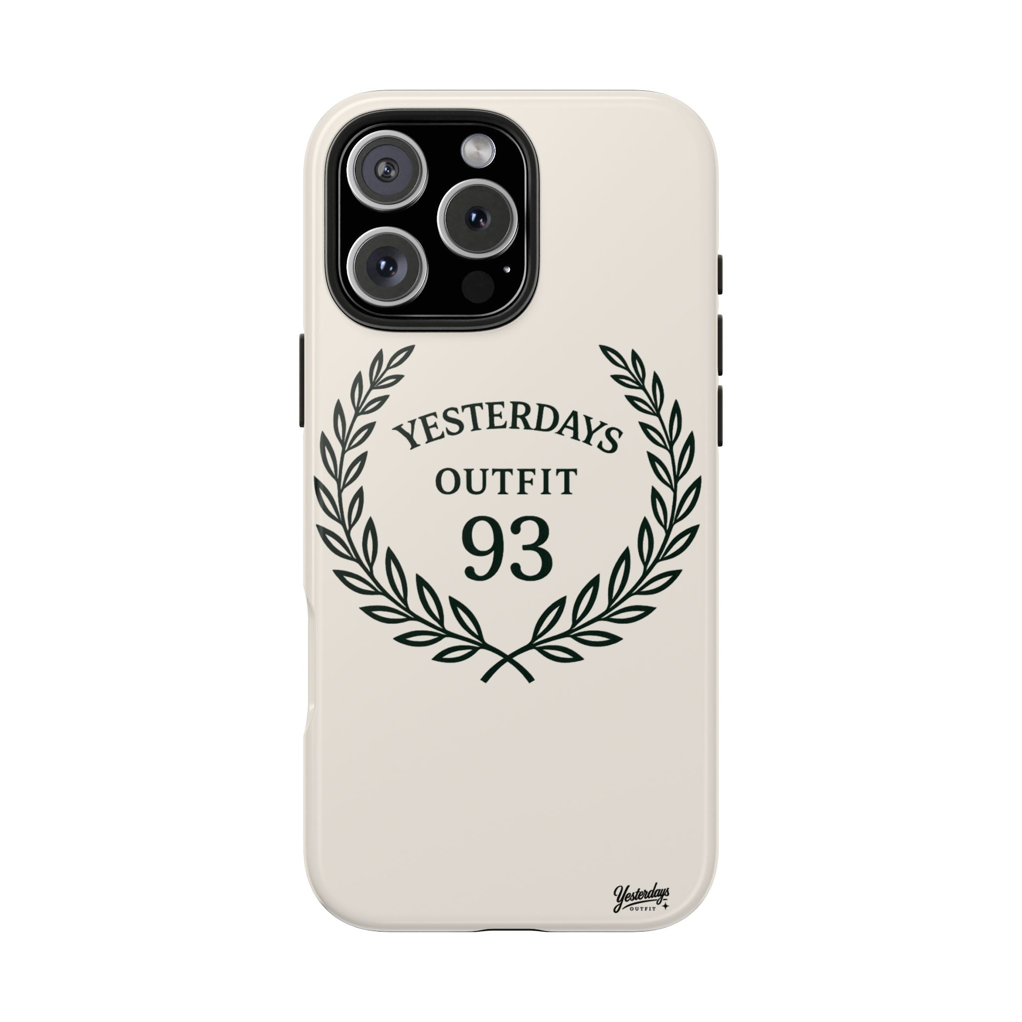 Yesterdays Outfit 93 phone case | laurel wreath graphic