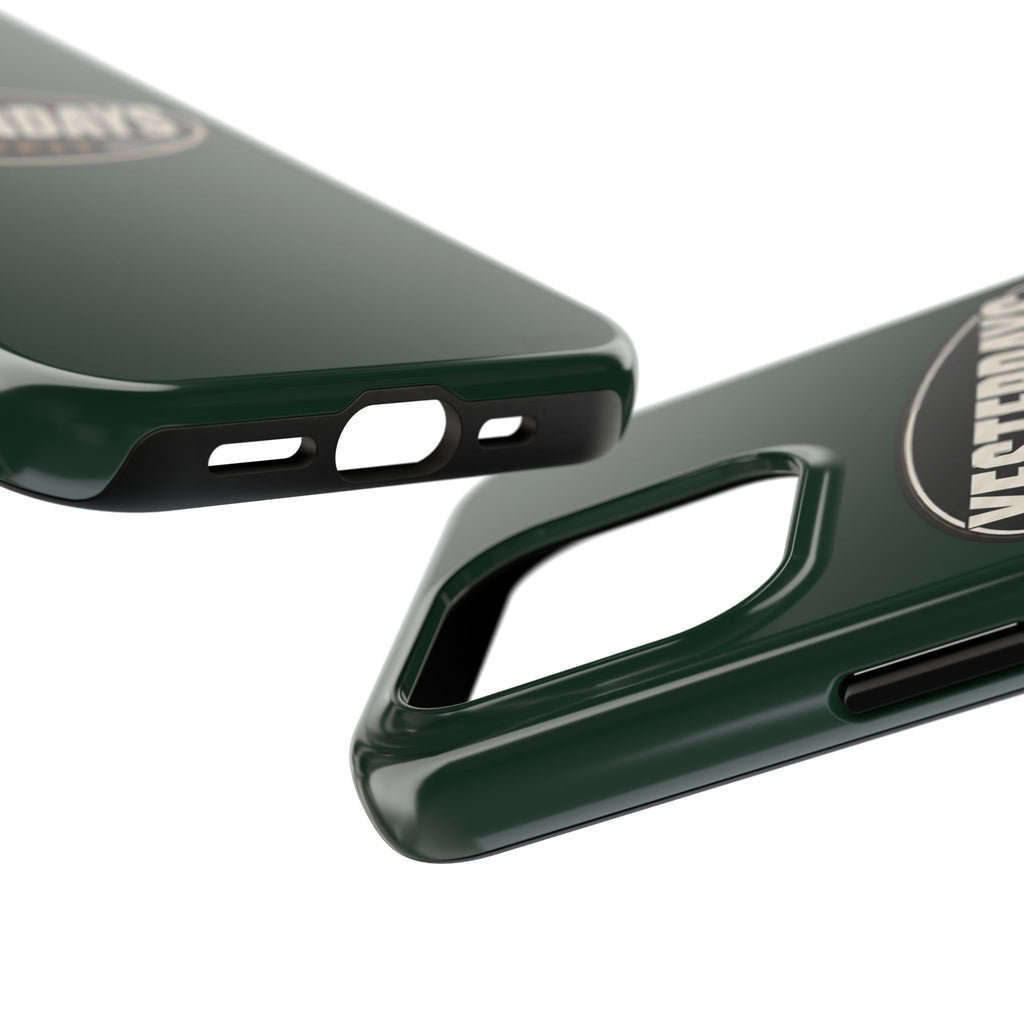 Yesterdays Outfit Logo Tough Phone Case | Retro Oval Badge, Dark Green