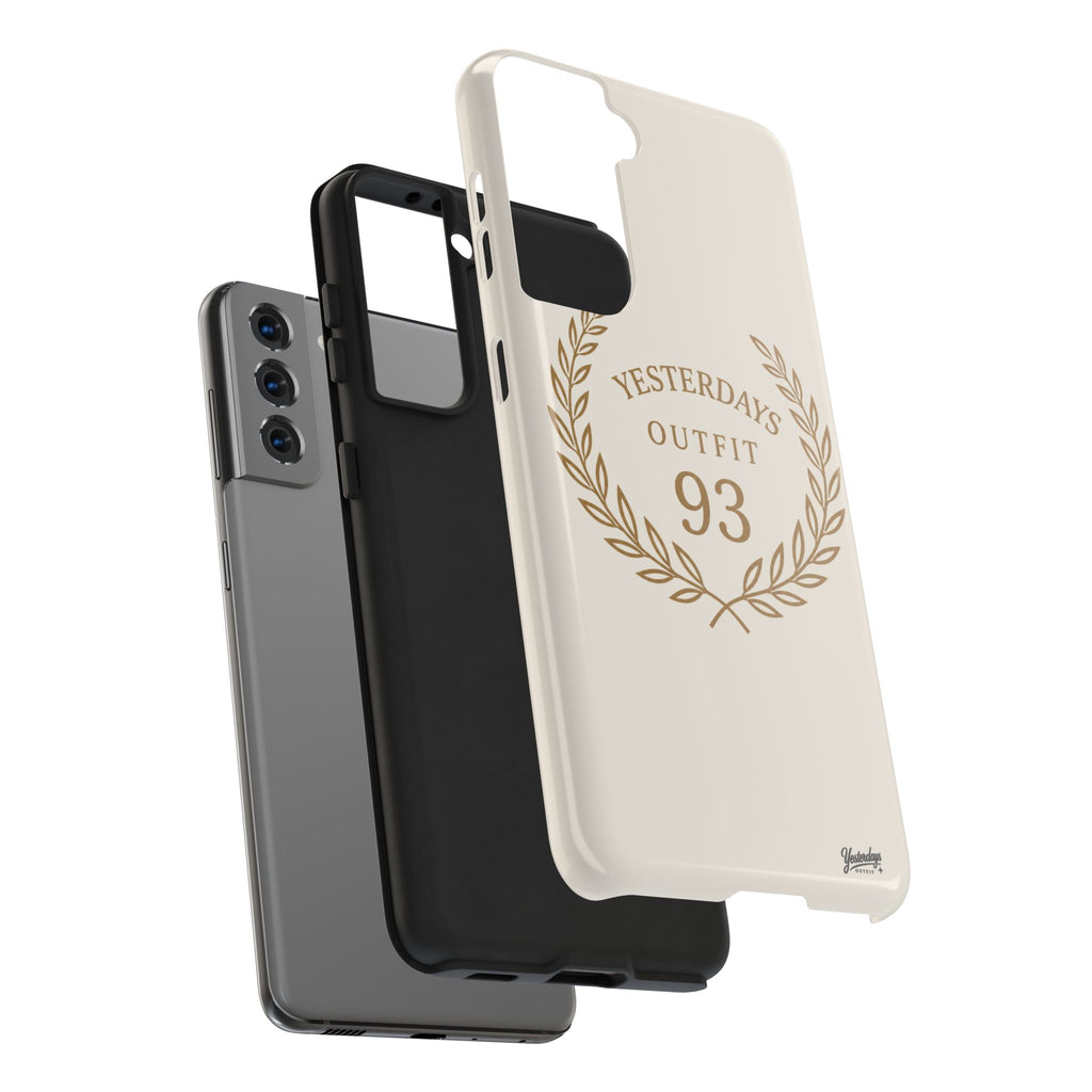 Yesterdays Outfit 93 phone case | laurel wreath vintage number design