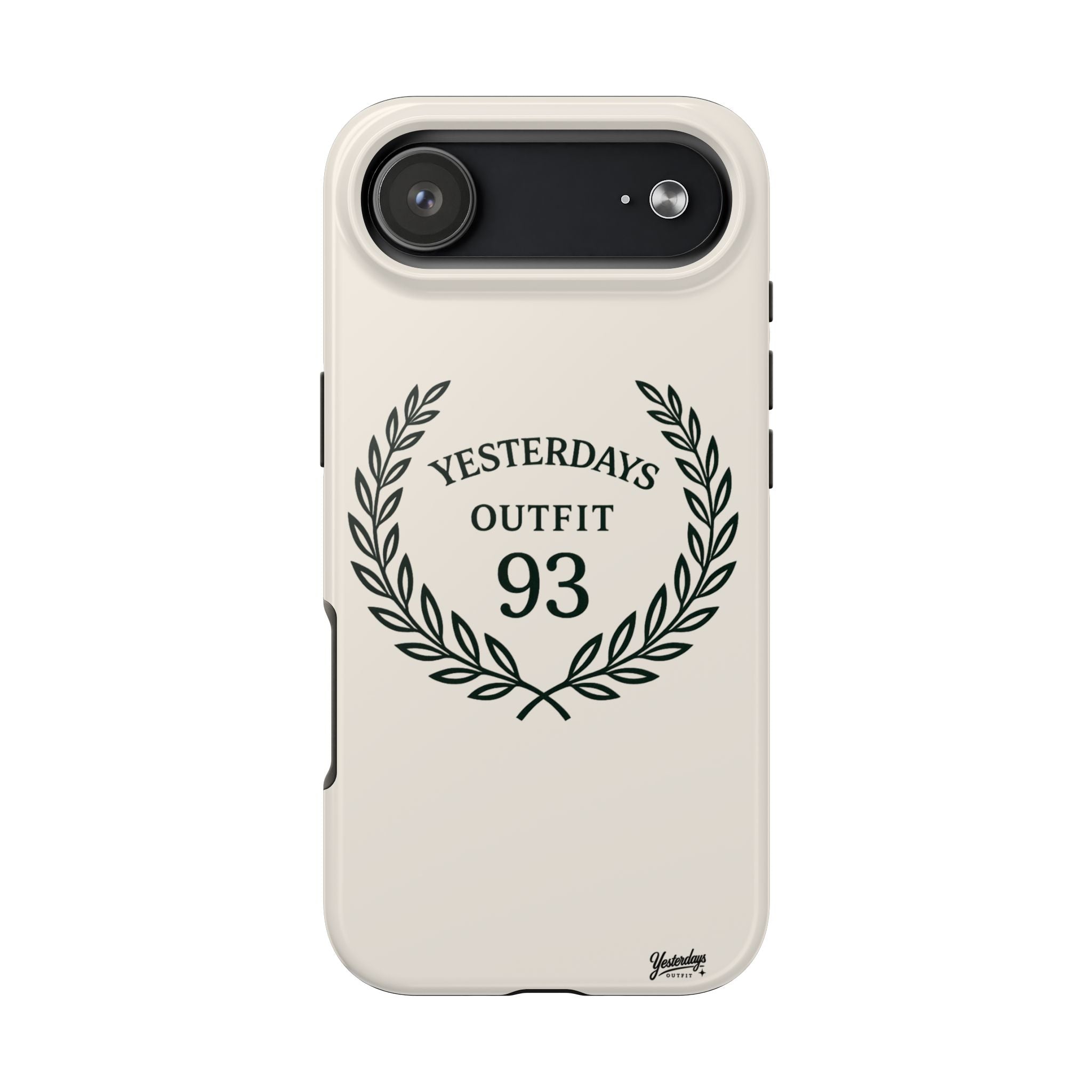 Yesterdays Outfit 93 phone case | laurel wreath graphic