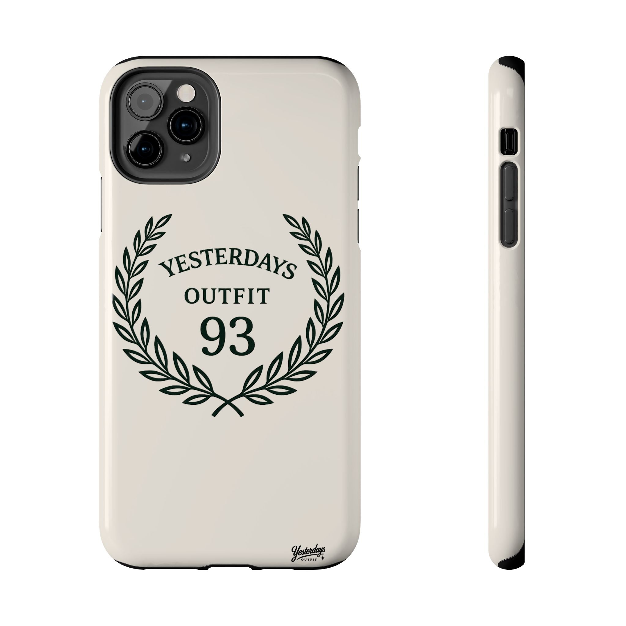 Yesterdays Outfit 93 phone case | laurel wreath graphic