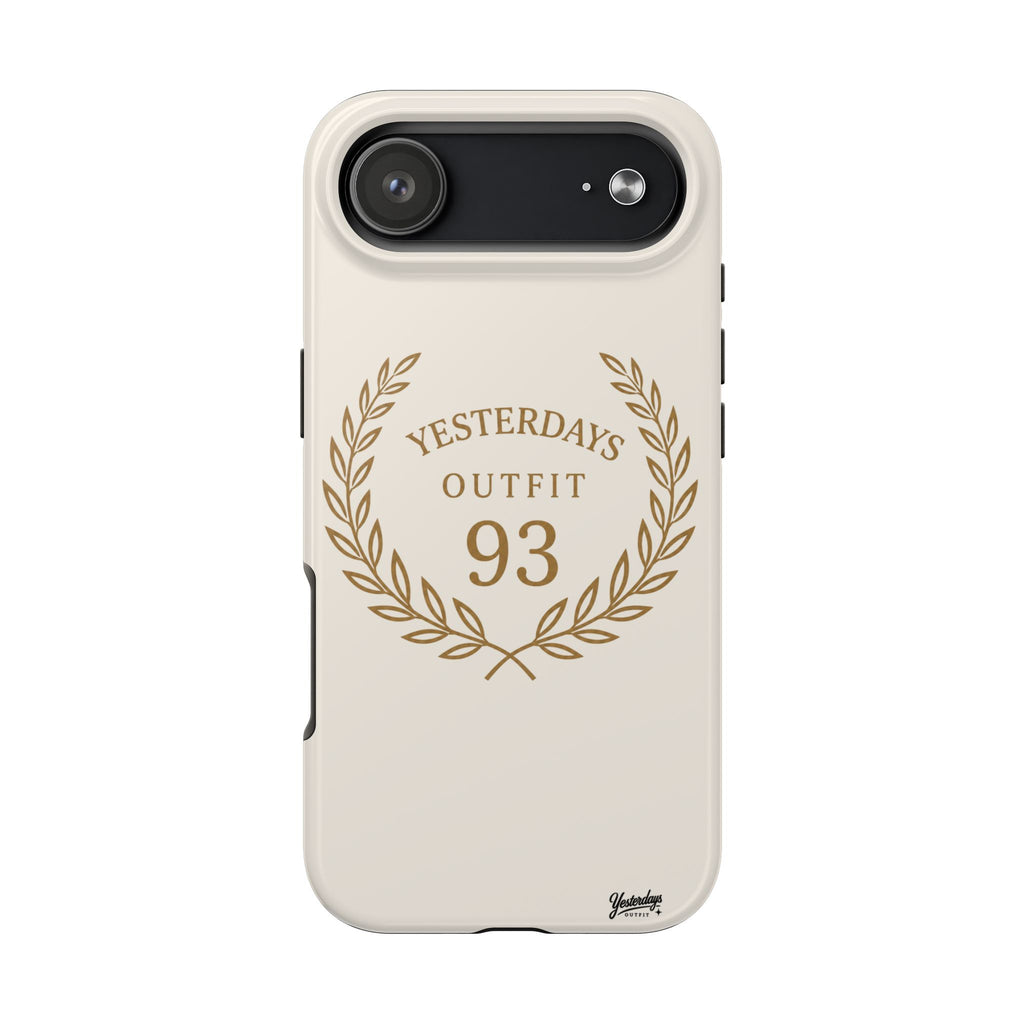 Yesterdays Outfit 93 phone case | laurel wreath vintage number design