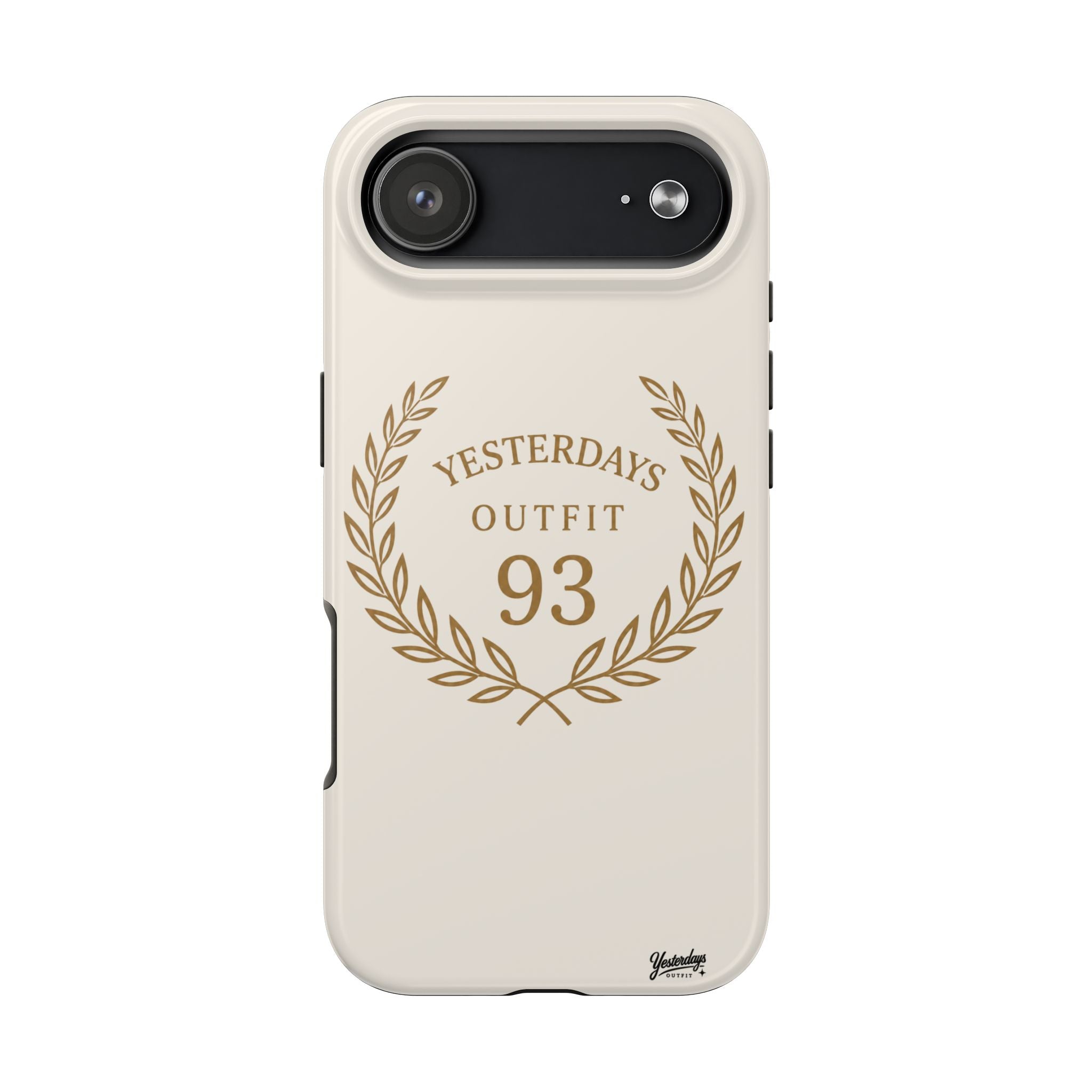 Yesterdays Outfit 93 phone case | laurel wreath vintage number design