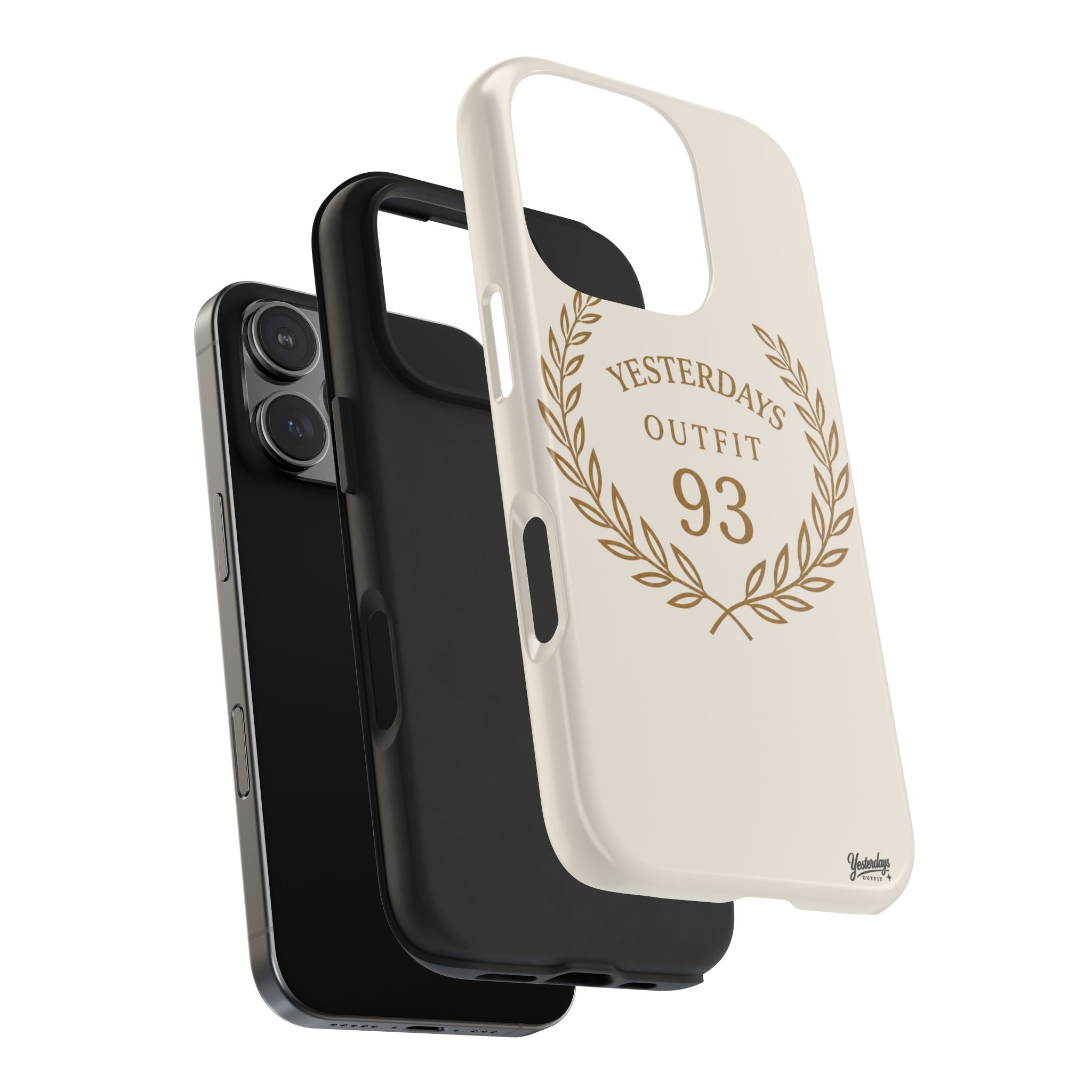 Yesterdays Outfit 93 phone case | laurel wreath vintage number design