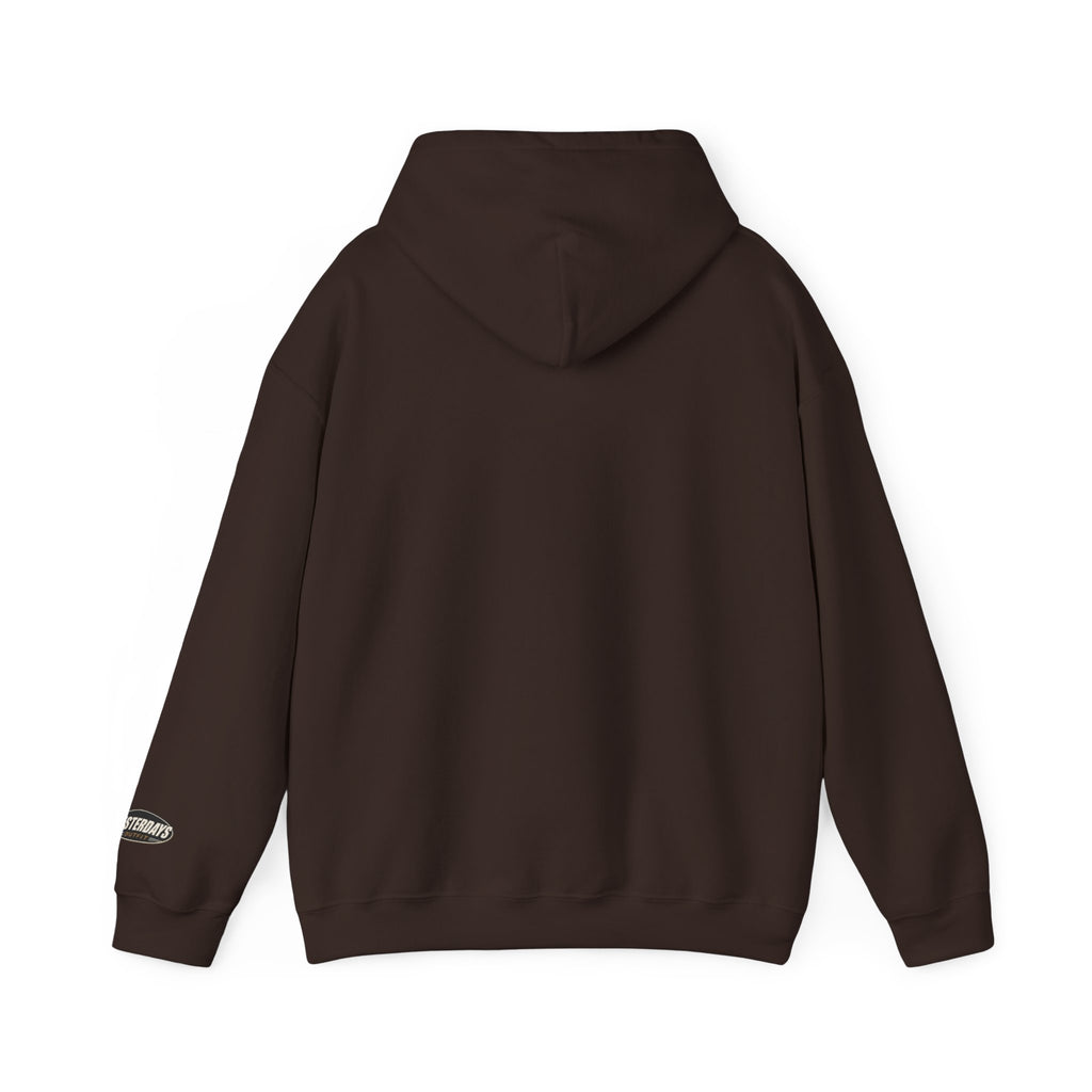 Small Oval Logo Hoodie | Minimal Graphic Front and Sleeve