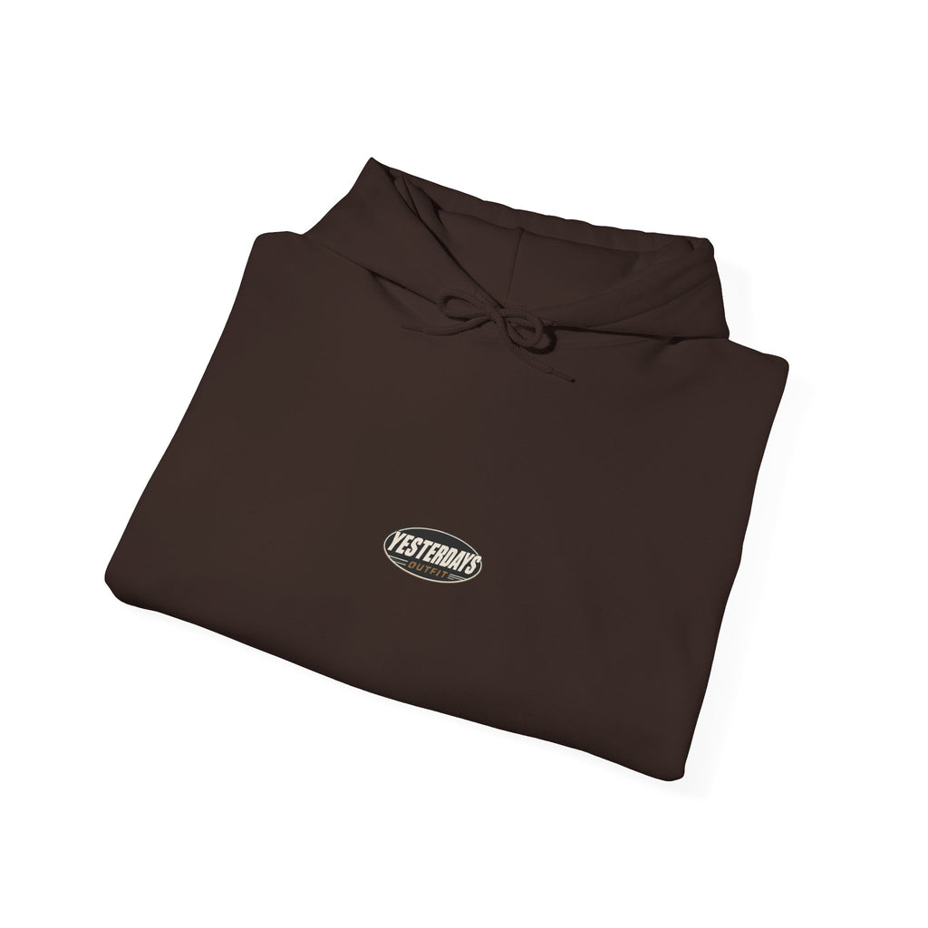 Small Oval Logo Hoodie | Minimal Graphic Front and Sleeve